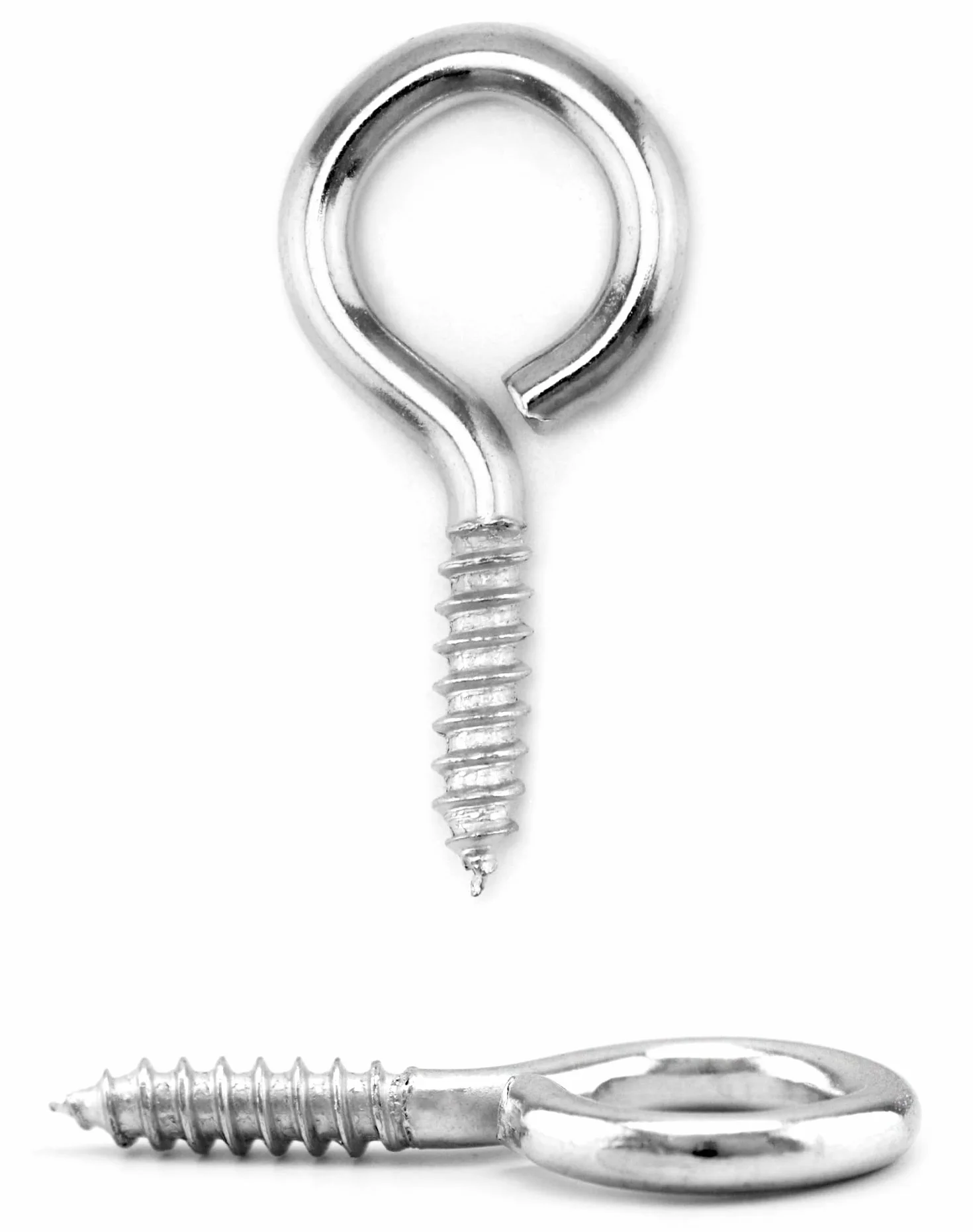 QWORK® 60 szt. Śruby oczkowe, śruby oczkowe, 40 * 19mm, do rzemiosła z drewna kurtyna wisząca lina