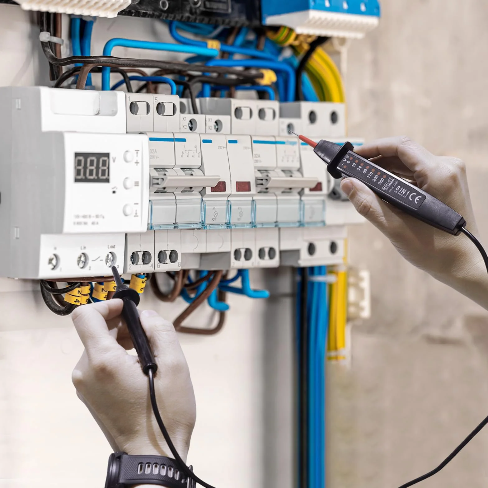 CCLIFE Tester napięcia 2-biegunowy 6-380V AC/DC tester fazy
