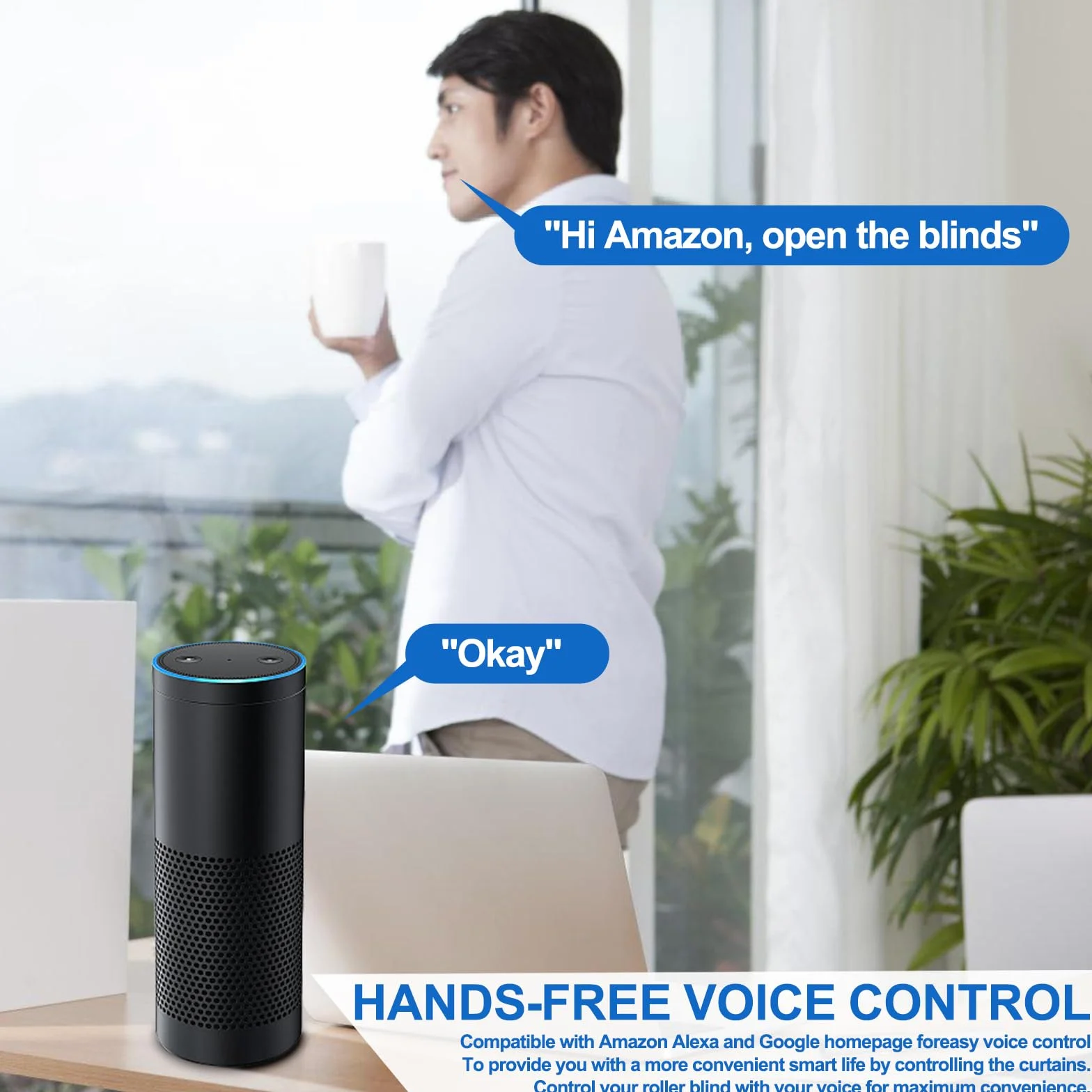 Inteligentny przełącznik rolety Wi-Fi 2,5D kompatybilny z Alexa Google Home timer sterowanie głosowe biały