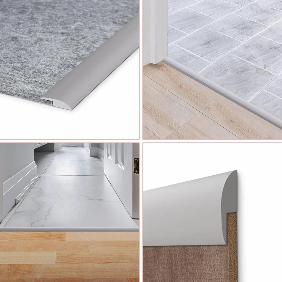 Flintronic 3M Listwa przejściowa progowa do podłóg laminowanych, PVC Listwa dzieląca podłogę Listwa przejściowa, Samoprzylepna listwa progowa, Listwa drzwiowa Listwy progowe do łączenia szczelin
