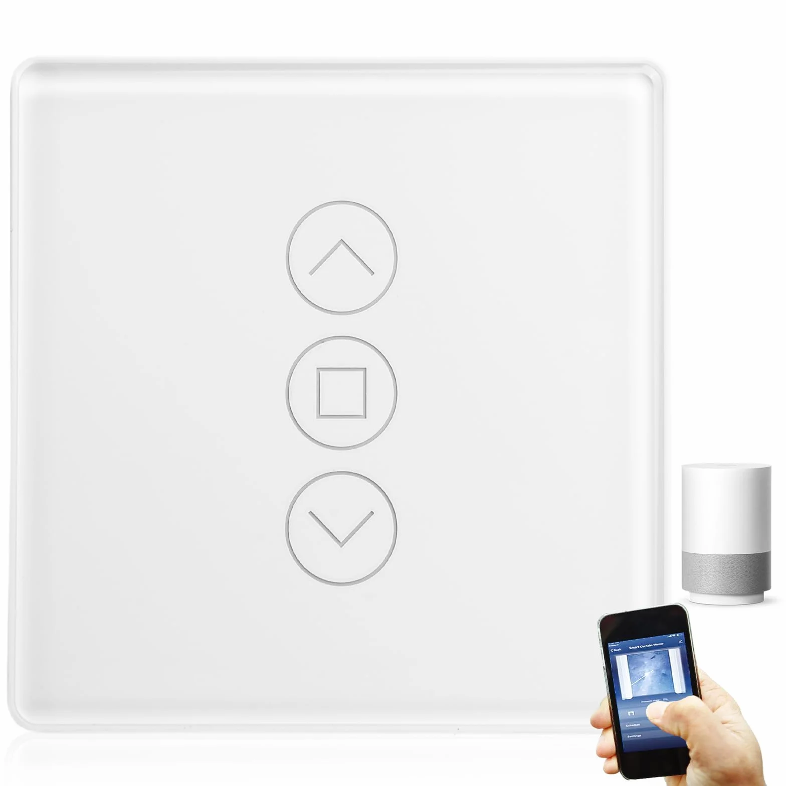 Inteligentny przełącznik rolety Wi-Fi 2,5D kompatybilny z Alexa Google Home timer sterowanie głosowe biały