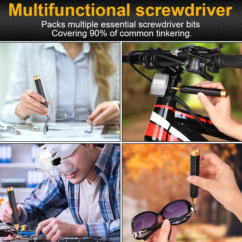 OSDUE Zestaw wkrętaków, Mini Precision 22 w 1, magnetyczny śrubokręt, uchwyt do T2, T3, T4, T5, T6, T8, P5, do telefonów komórkowych, tabletów, komputerów, okularów naprawczych