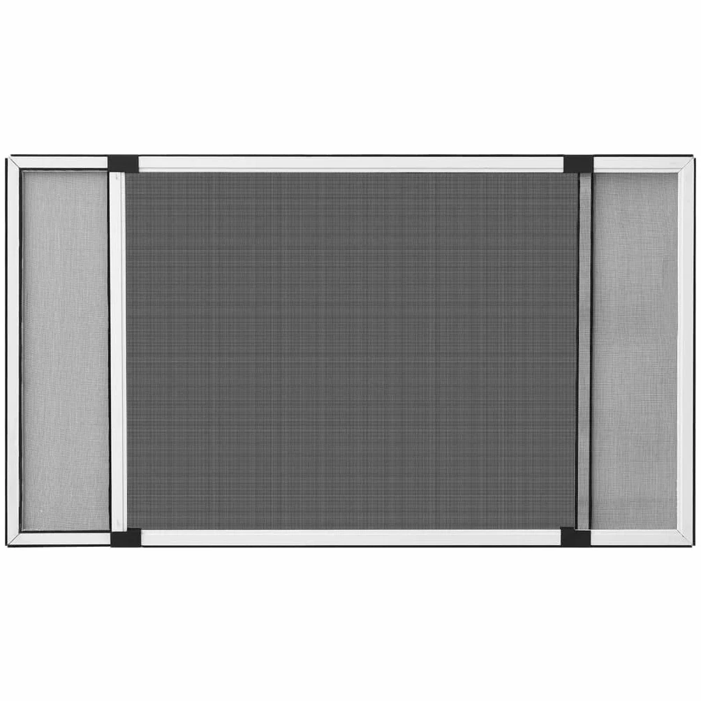 vidaXL Rozsuwana moskitiera okienna biała (75-143)x50 cm