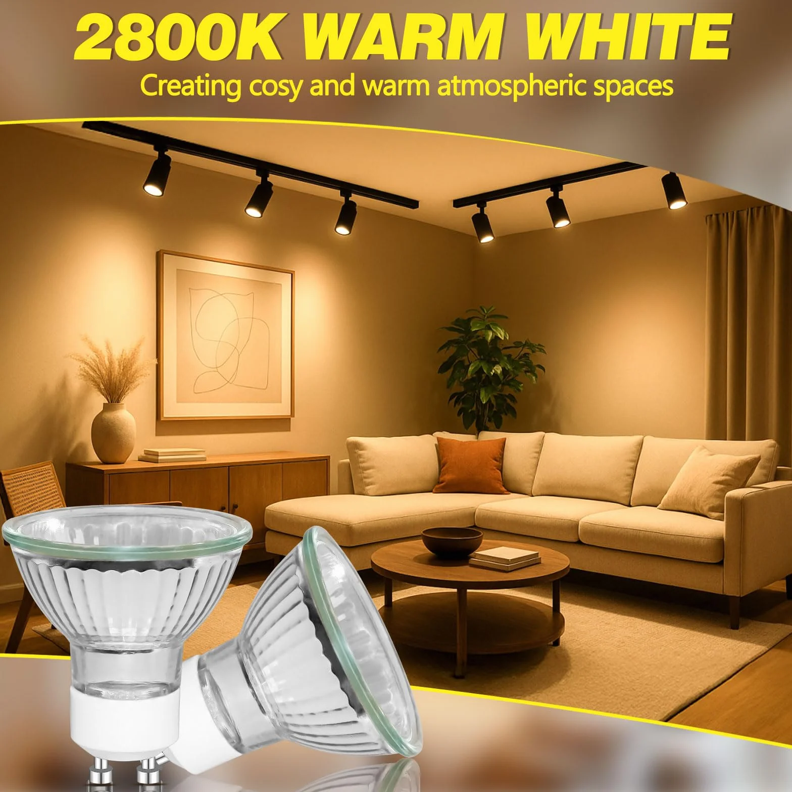 Caldarax Żarówka GU10 50W ściemnialna AC 230V 500lm ciepła biel 2800K MR16