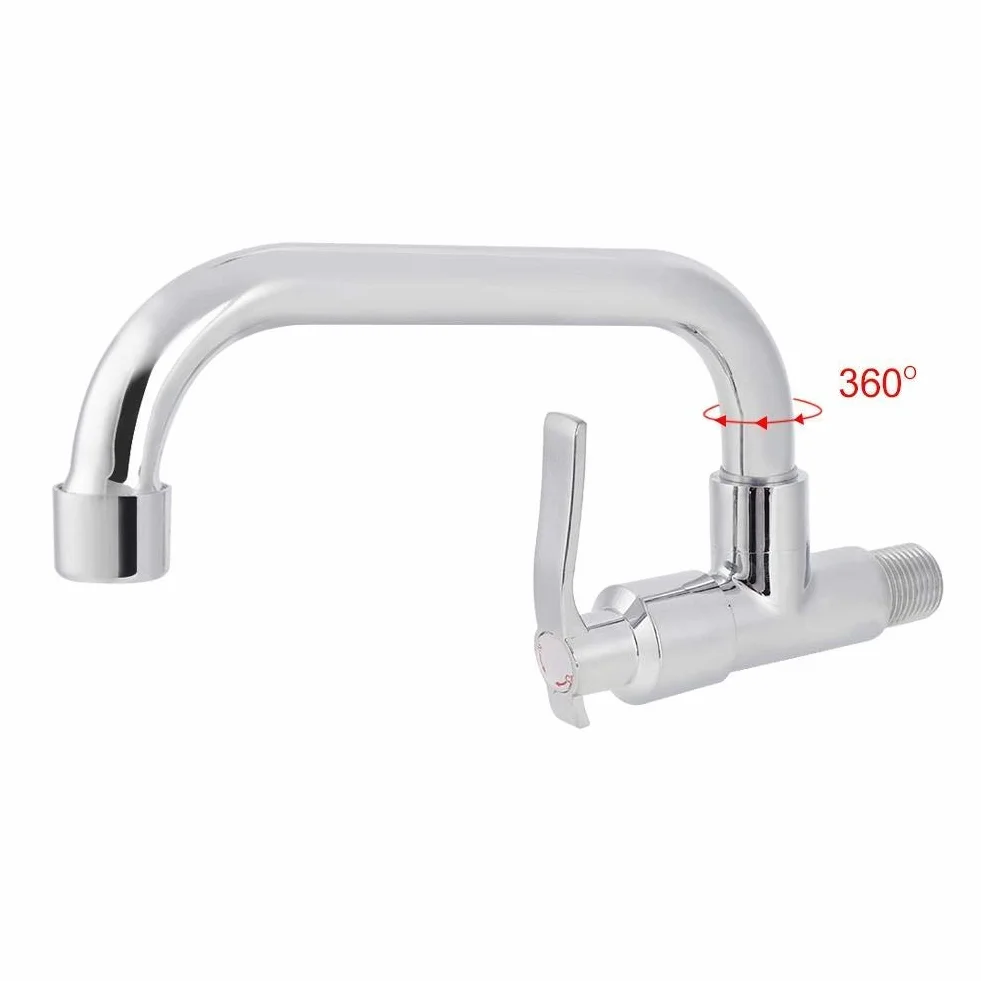 Ścienny kran z mosiądzu G1/2in bateria zlewozmywakowa 20 cm