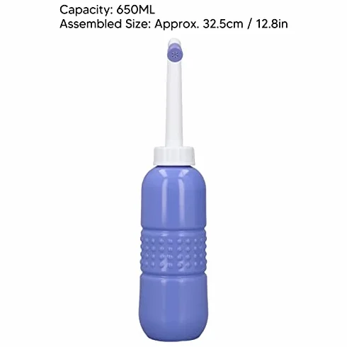 Przenośny bidet toaletowy, praktyczny prysznic tylny do toalety, pojemność 650 ml, wygodny bidet ręczny dla lepszej higieny, łatwy w obsłudze i ustawieniu (niebieski)