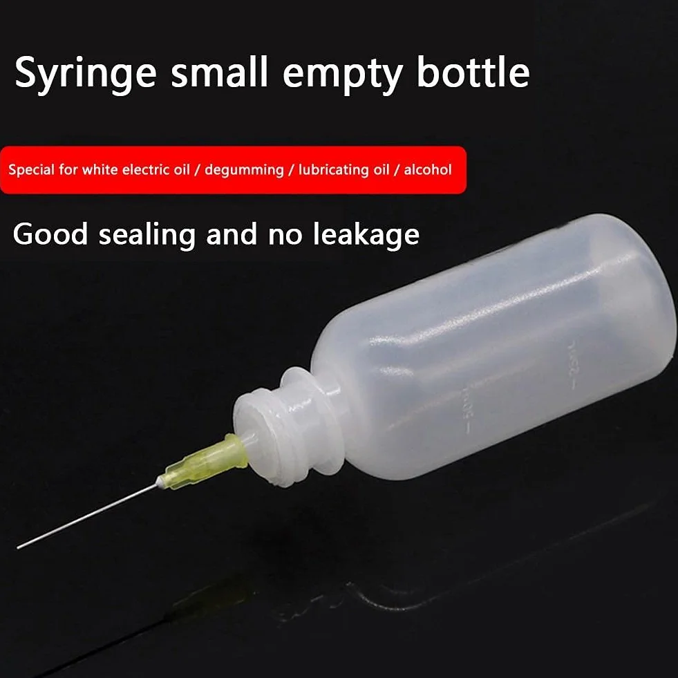 2 szt. 100 ml końcówka igła butelka lutowanie czyszczenie płynny strumień alkoholowy dozownik oleju z tworzywa sztucznego aplikator do butelek DIY narzędzia naprawcze