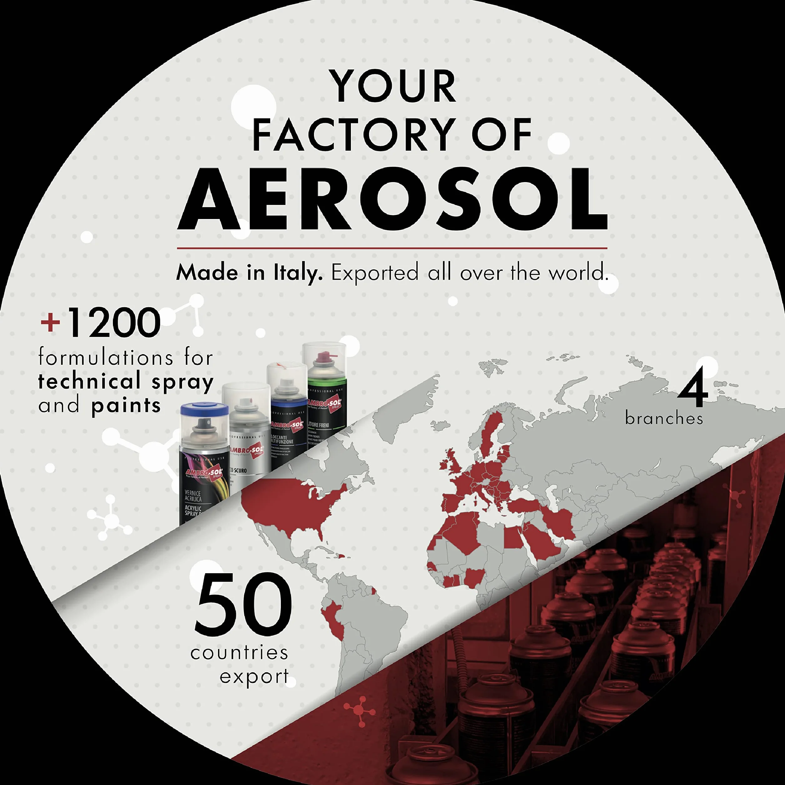 Ambro-Sol V4009002 Uniwersalny Lakier Akrylowy Spray, do Wnętrz i na Zewnątrz, Odpowiedni do Wszystkich Rodzajów Materiałów, Nadaje się do Recyklingu, 400 ml, Biały Karpacki