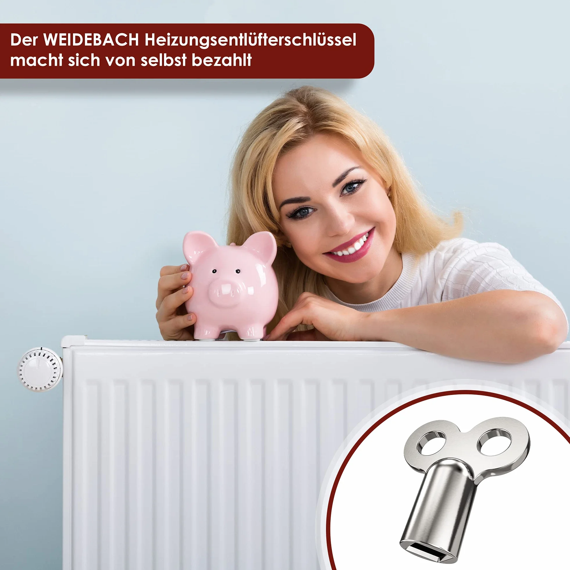 WEIDEBACH® Klucz do odpowietrzania grzejników, odpowietrzacz, 3 sztuki