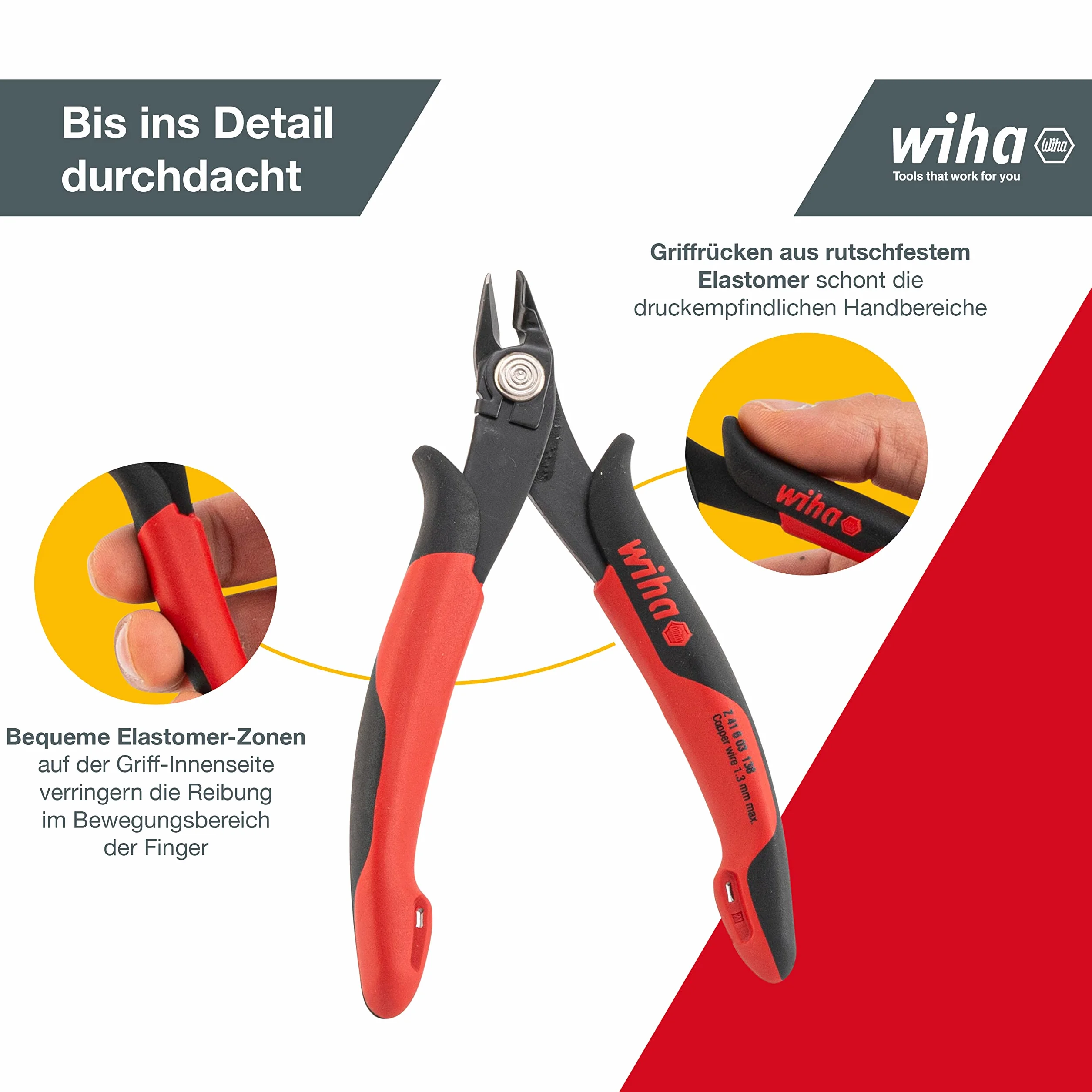 Wiha Precyzyjne szczypce boczne 130 mm do elektroniki