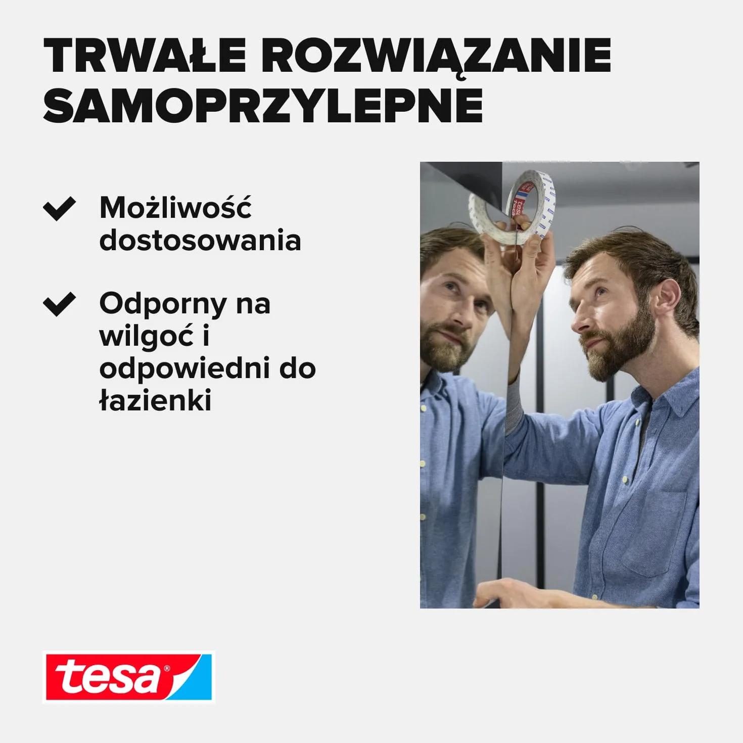 Tesa Taśma Montażowa 5 m x 19 mm Biały