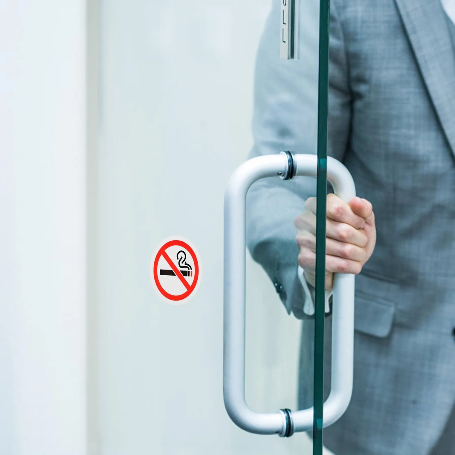 20 Sztuk Naklejki Zakaz Palenia Ścienny No Smoking Sign Czerwone Łatwe Do Naklejenia Silne Przyleganie Do Wnętrz Publicznych Miejsc