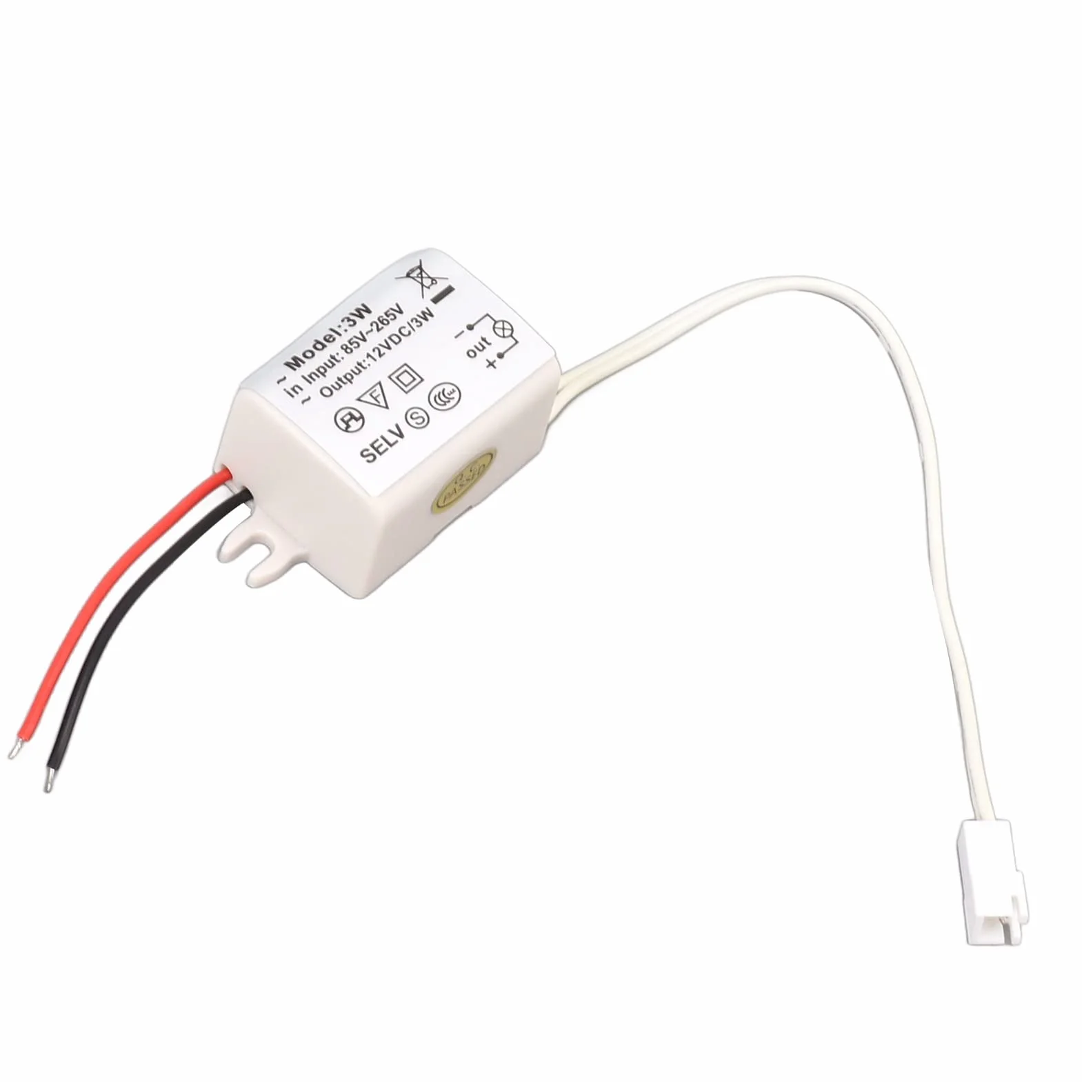 Fdit Led Drive Power Adapter lampy 12 V zasilacz Power Driver światła DC 12 V napięcie stałe adapter 3 W kompaktowy z merchandiserami