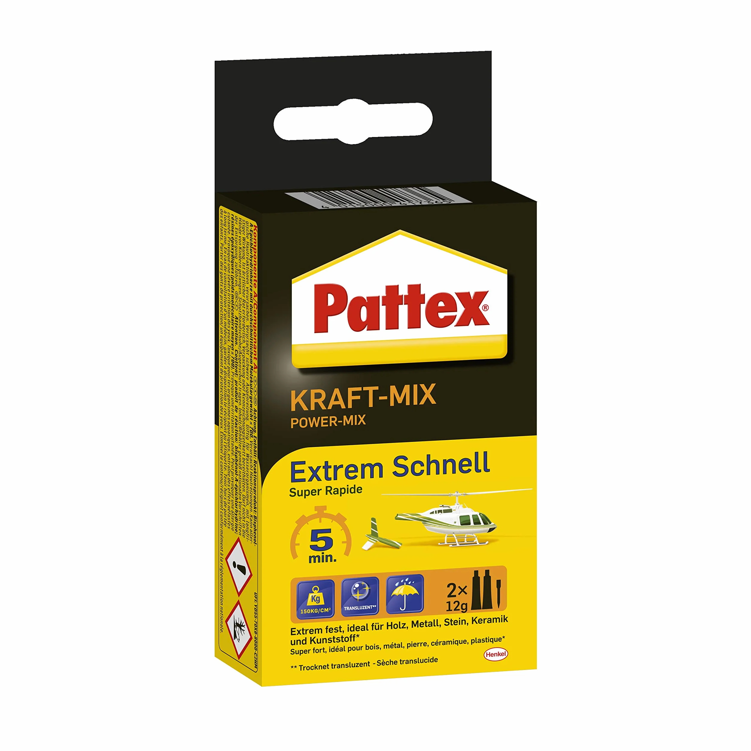 Pattex Kraft-Mix Klej Szybkoschnący 2-Komponentowy 2x12g
