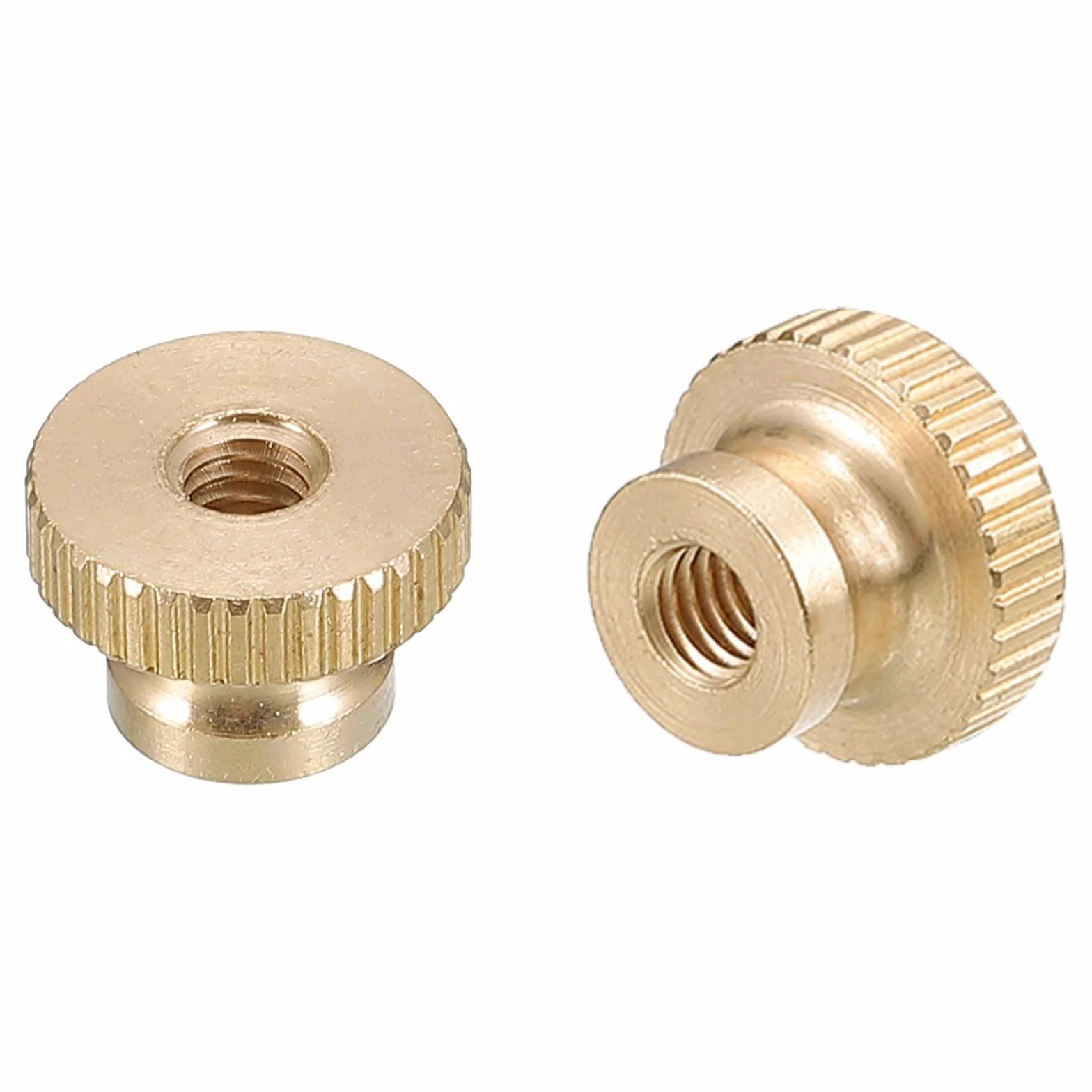 QUARKZMAN Nakrętki radełkowane kciuk, 10 sztuk M4 x D12mm x H8mm Mosiądz Radełkowany Nakrętka z Wysokim Kołnierzem Przez Otwór Otwór Nakrętki do 3D Drukarki Części