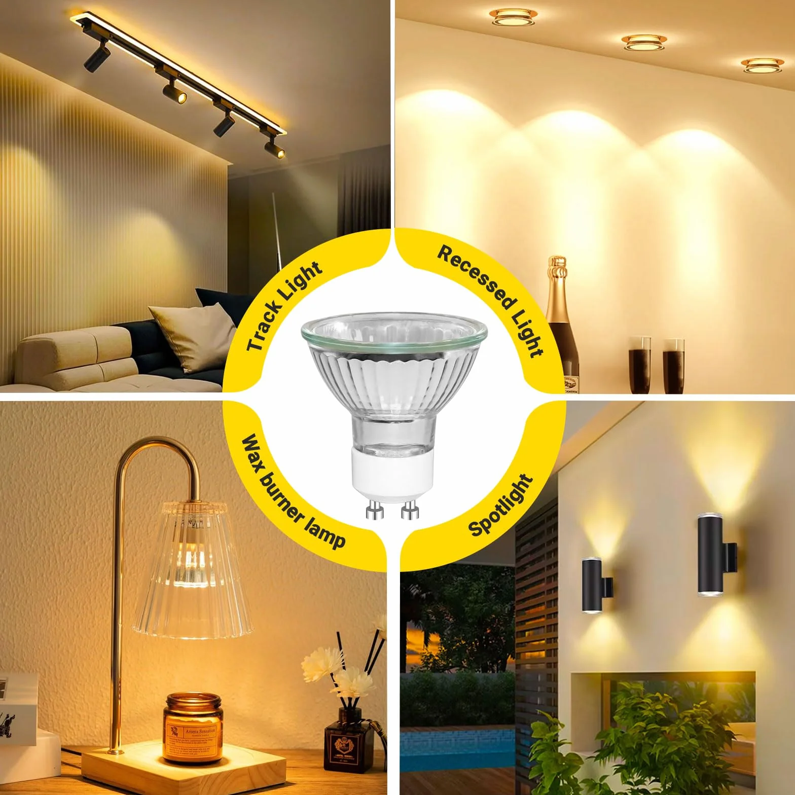 Caldarax Żarówka GU10 50W ściemnialna AC 230V 500lm ciepła biel 2800K MR16