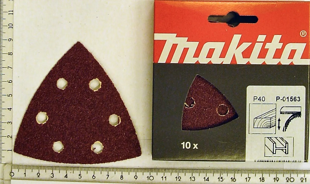 Makita Delta papier ścierny na rzep K40, P-33255, średni