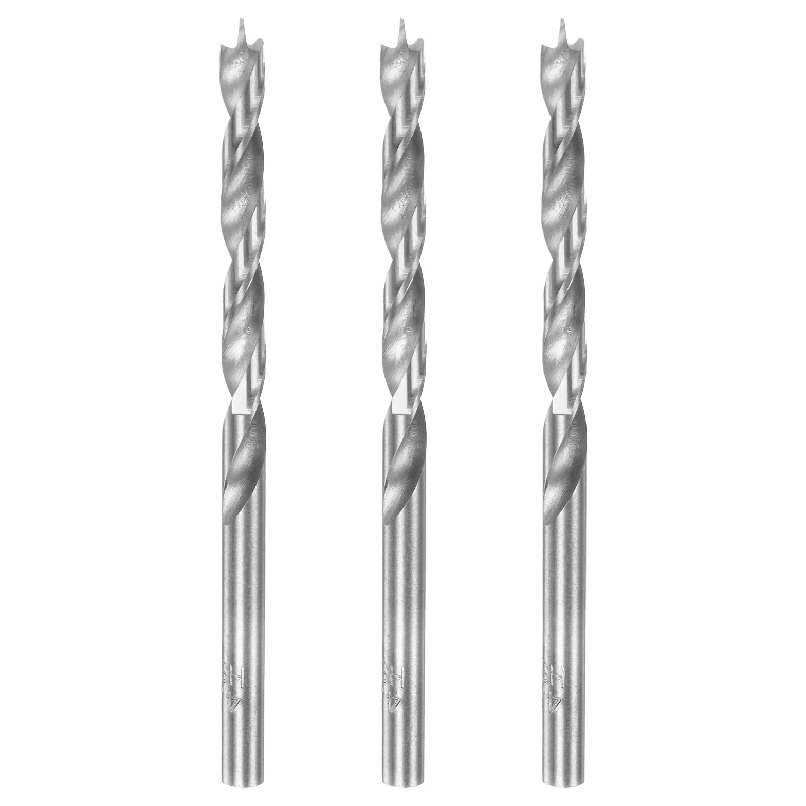 QUARKZMAN Zestaw 3 wierteł Brad Point 4,5 mm (11/64") do drewna, tworzywa sztucznego, gumy