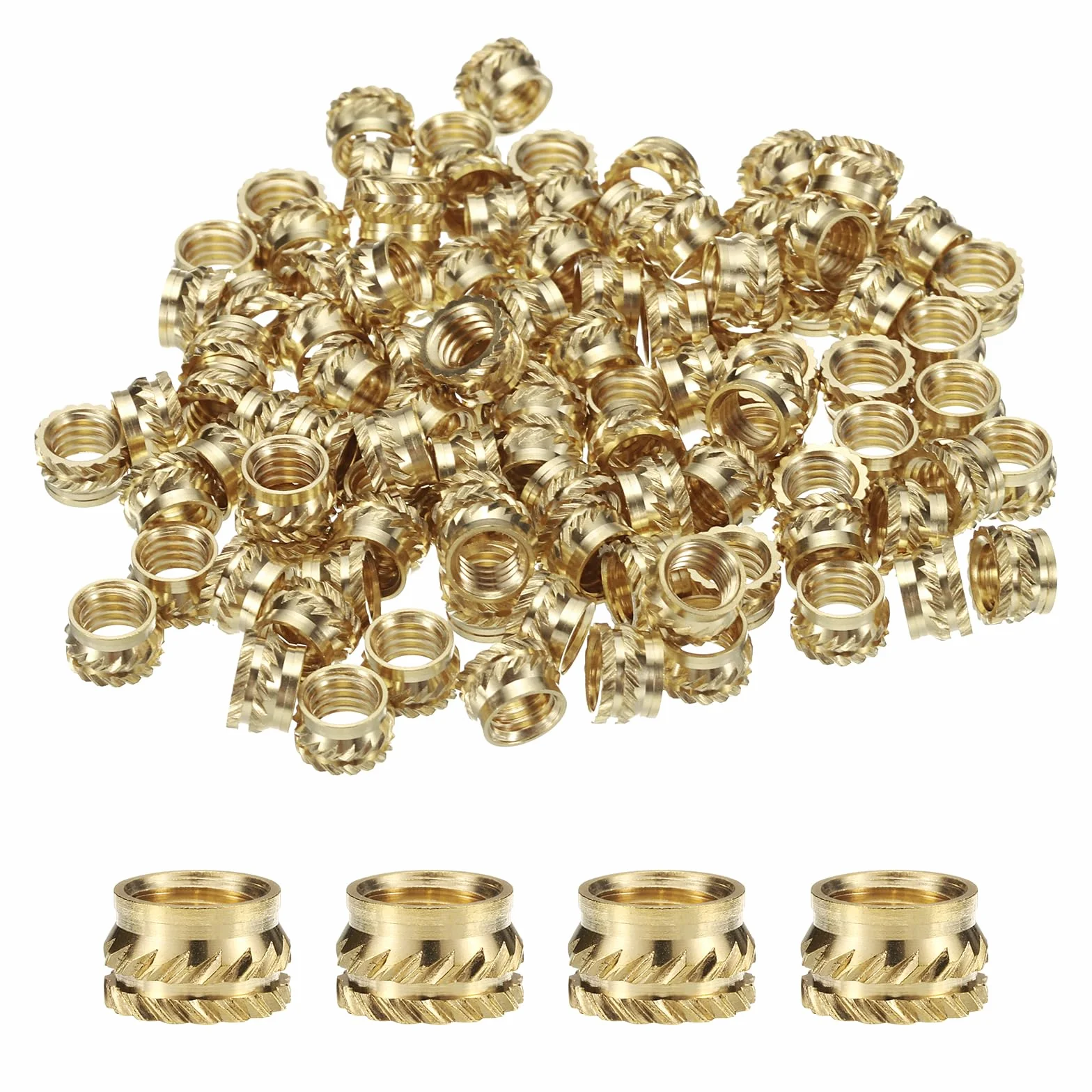 QUARKZMAN M6 wkładki gwintowane z mosiądzu Heat Set Insert M6x5mm, średnica zewnętrzna 8mm, nakrętki gwintowane 3D-Druku