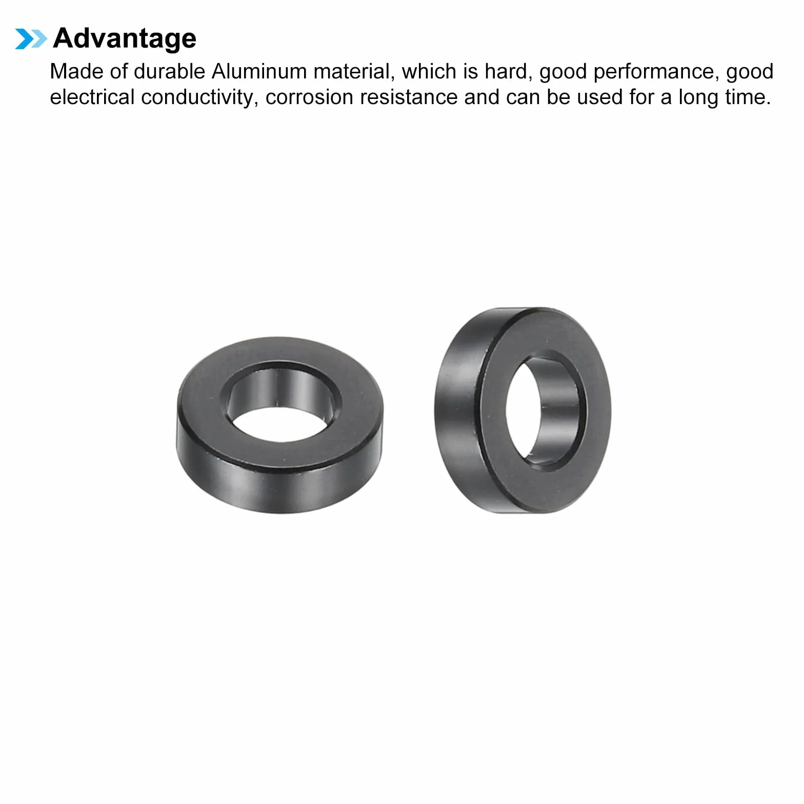 PATIKIL Aluminiowe podkładki dystansowe M5 6 szt. 5,2 mm x 10 mm x 3 mm