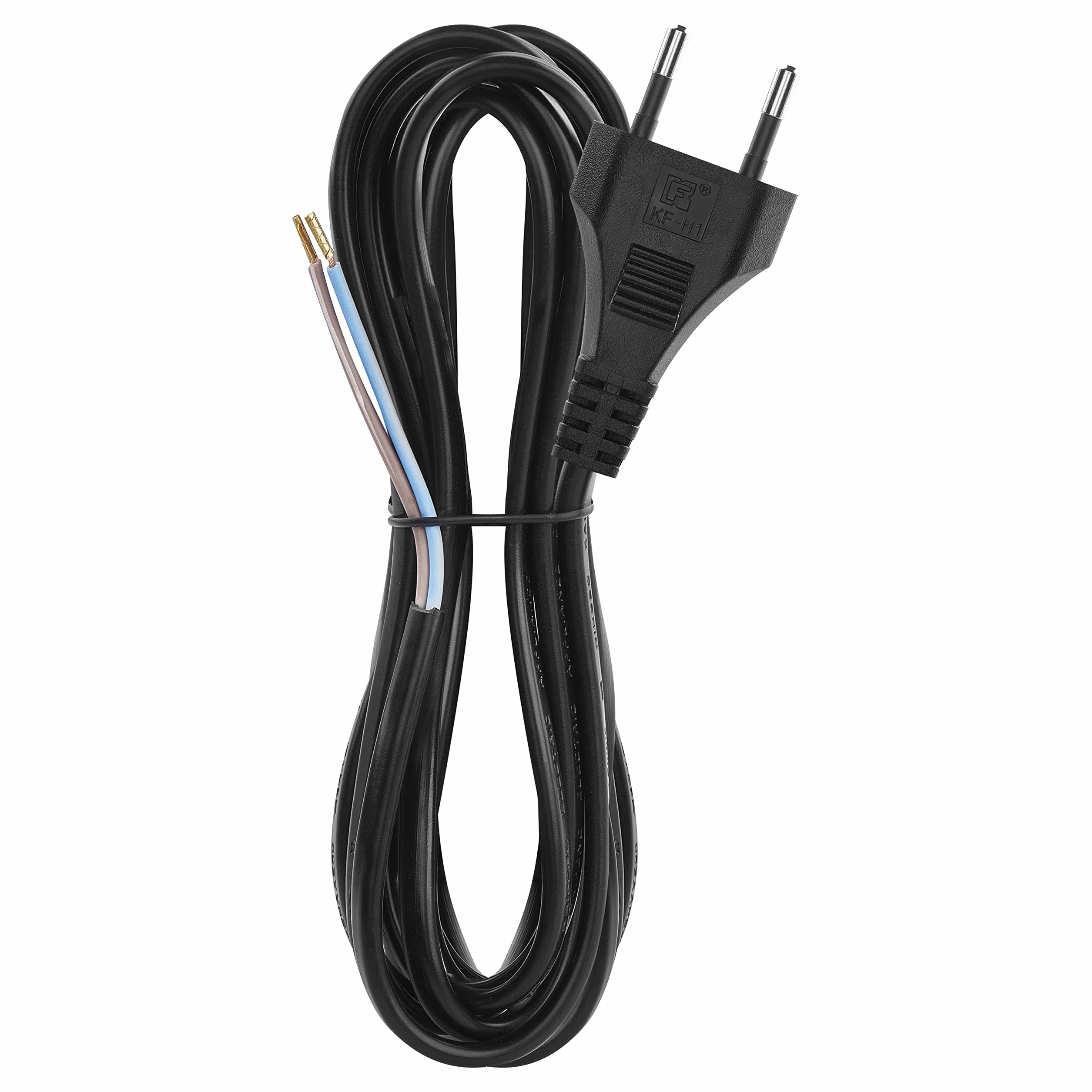 EMOS Przewód zasilający Euro 3 m, kabel sieciowy, kabel przyłączeniowy czarny/kabel połączeniowy do urządzeń gospodarstwa domowego z wtyczką euro, 2 x 0,75 mm, H03VVH2-F kabel z tworzywa sztucznego