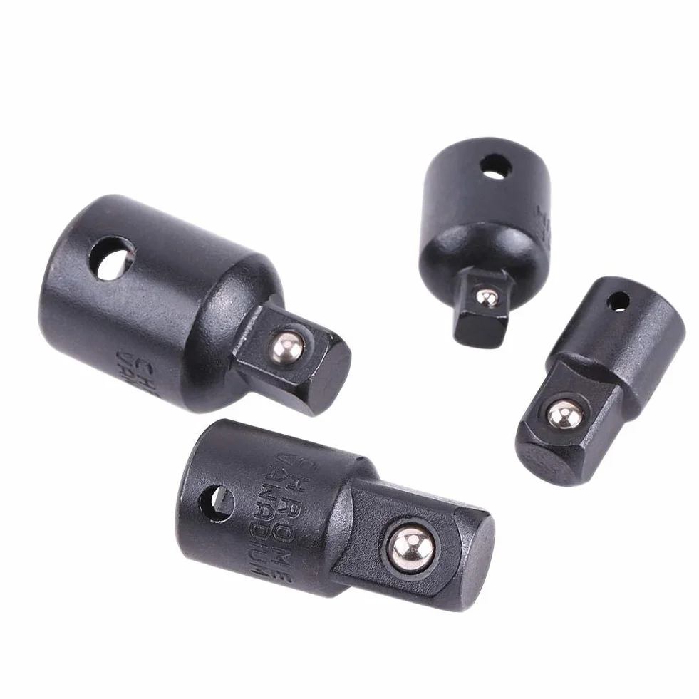 Steckdosen Reduzierer Set, 4-teilige Steckdosen Schraubendreher Konverter Set 1/2 ", 3/8", 1/4 "Steckschlüsseladapter Stecker auf Buchse 1/2" (M) - 3/8 "(F), 3/8" (M) - 1/4 "(F)