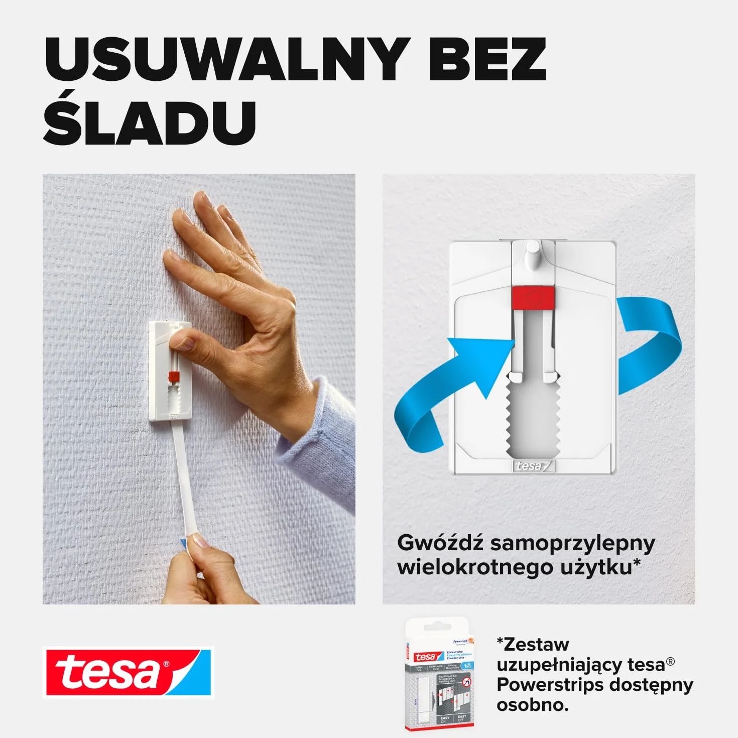 Tesa 77777-00000-00 Haczyk Samoprzylepny, Biały, 1,9 x 12 x 14 cm, 2 x 2 kg