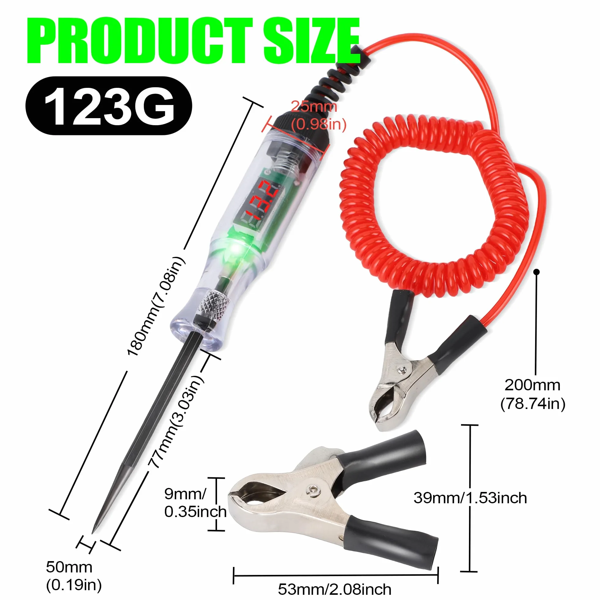 Tester obwodu samochodowego DC 3-36 V elektryczny tester izolacji
