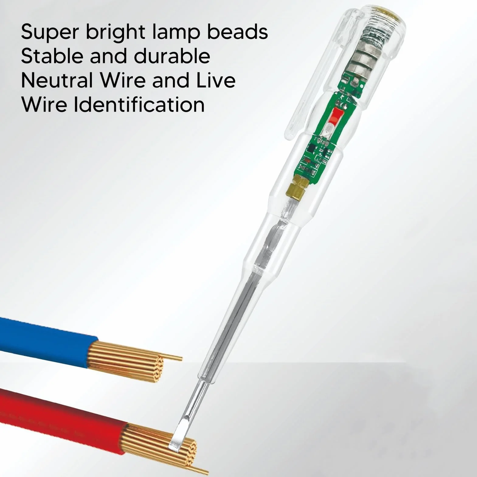 Jadeshay 70-250 V tester napięcia, długopis testowy, wykrywanie włączania/wyłączania, neutralna identyfikacja przewodu pod napięciem, powłoka ABS, tester napięcia elektrycznego