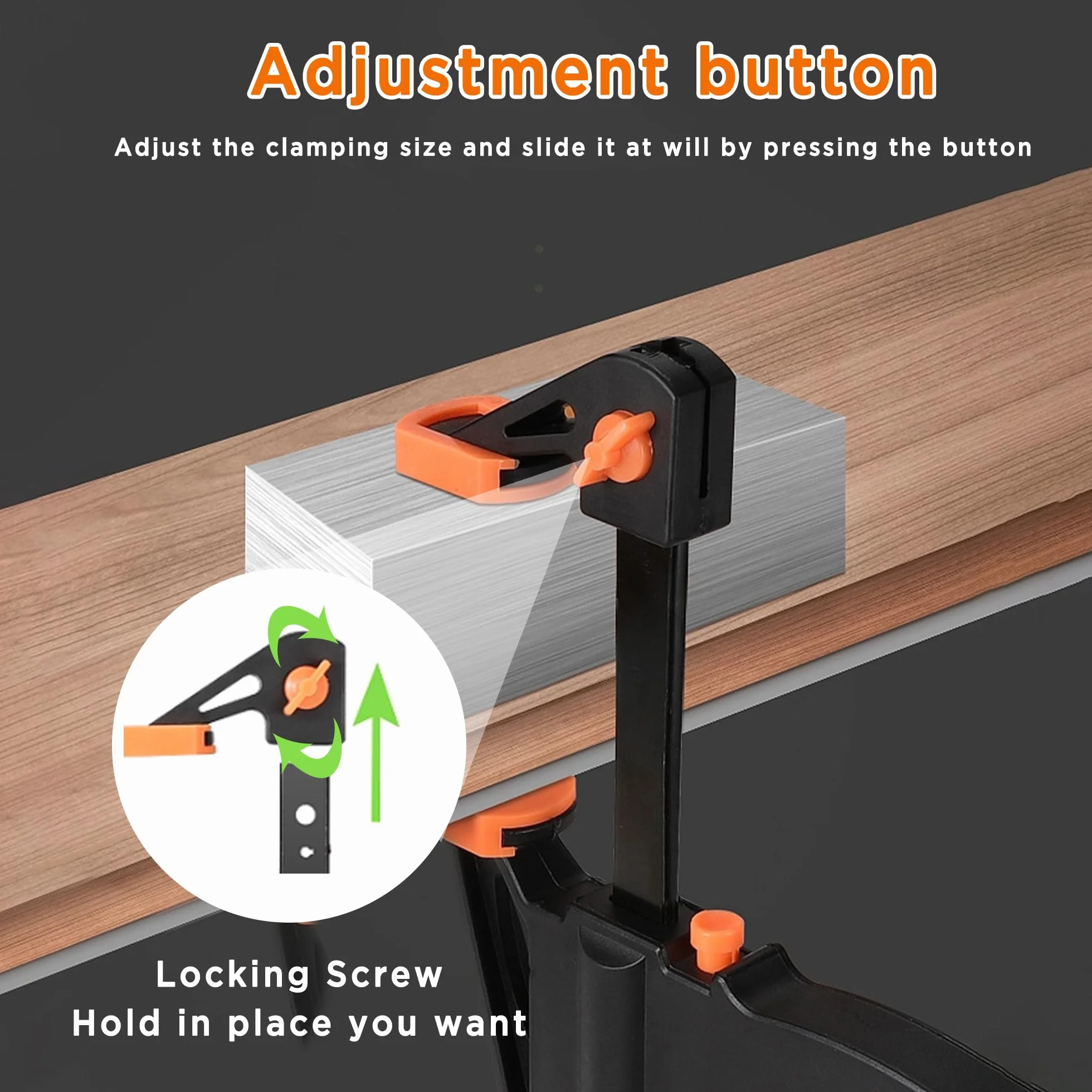 YSDMY Zaciski Quick Grip 5 szt. 10 cm zaciski prętkowe z grzechotką Quick Release, zacisk jednoręczny do obróbki drewna, rękodzieła, majsterkowania, zaciskania