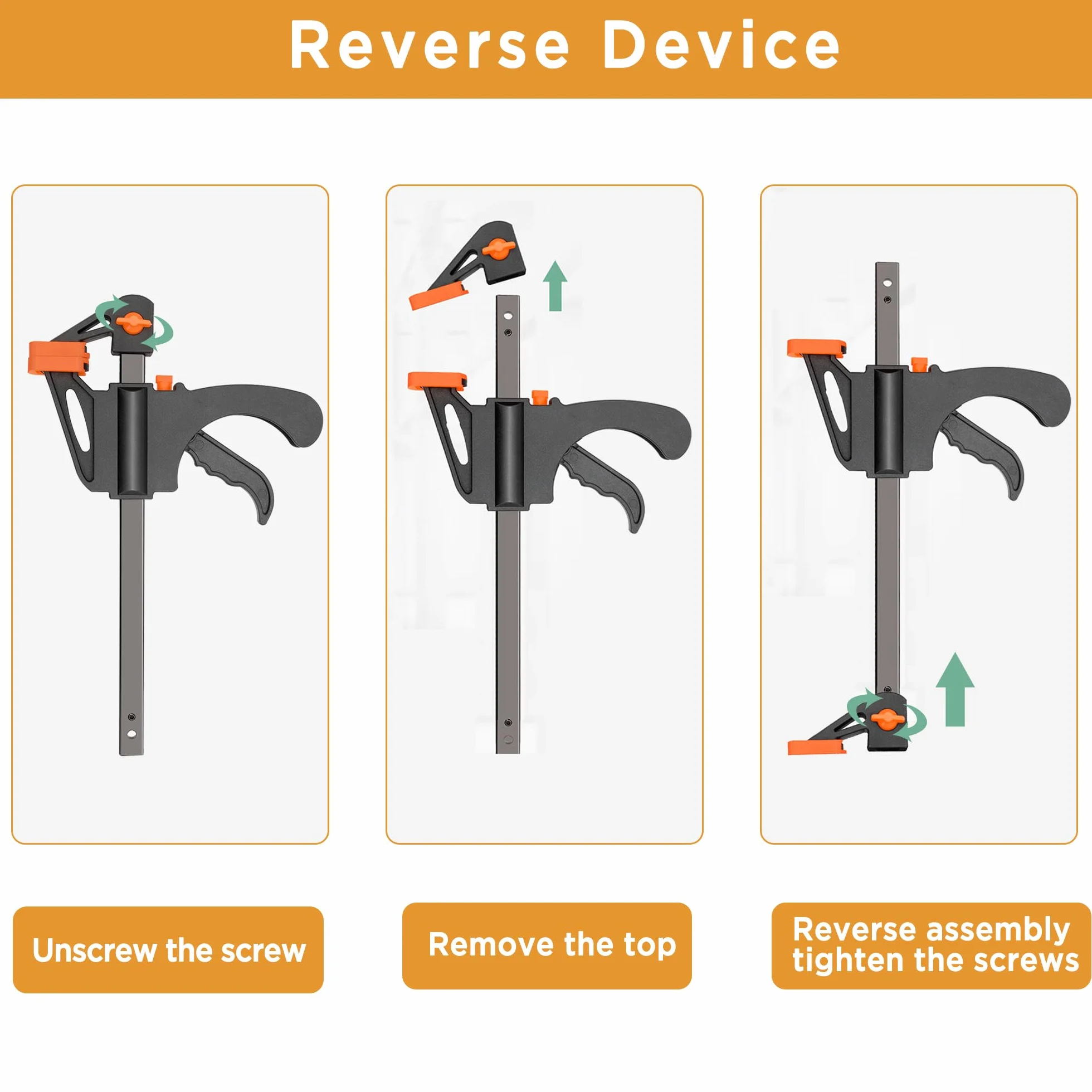 YSDMY Zaciski Quick Grip 5 szt. 10 cm zaciski prętkowe z grzechotką Quick Release, zacisk jednoręczny do obróbki drewna, rękodzieła, majsterkowania, zaciskania