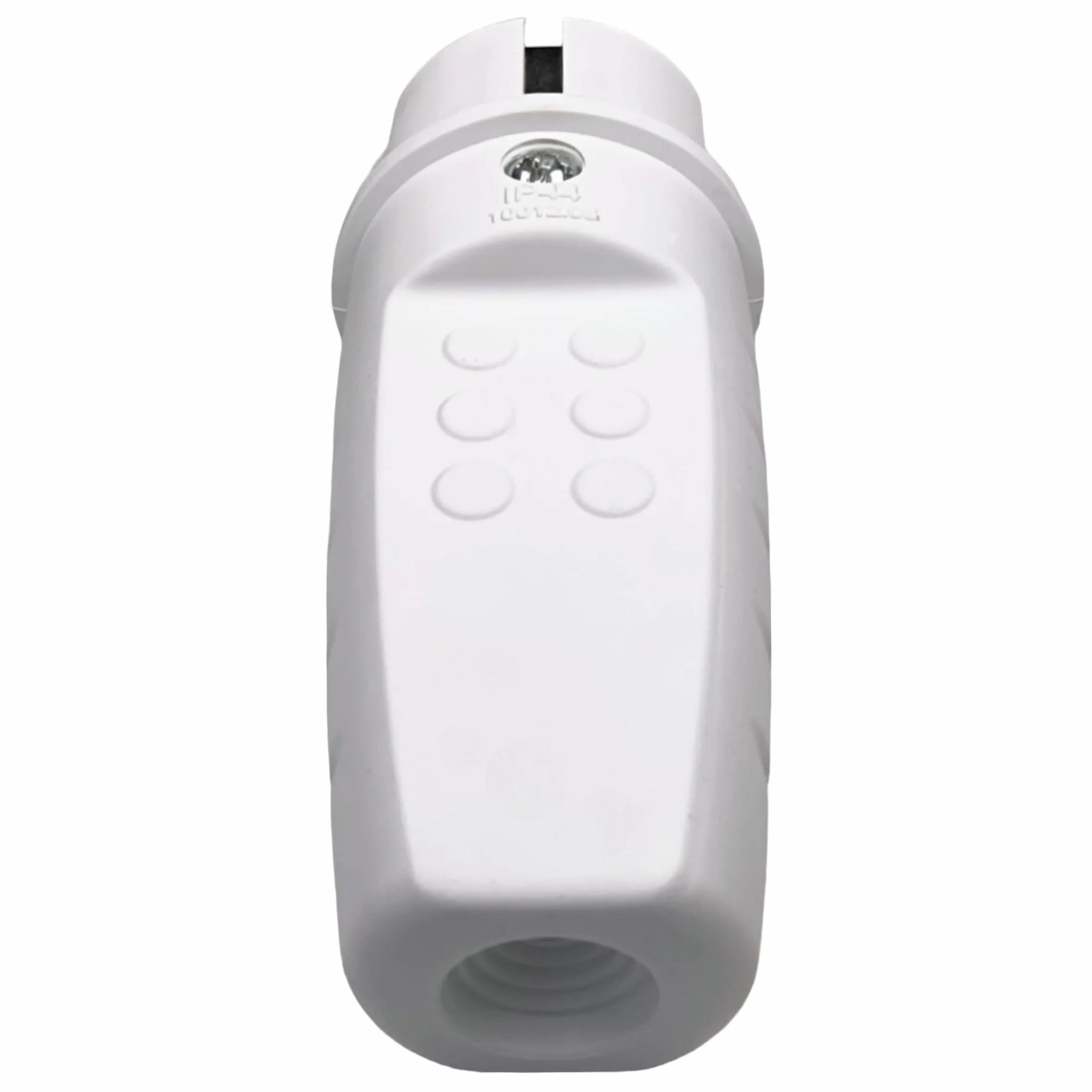 Wtyczka Gumowa 230 V, 16 A, IP44, Odporna na Pęknięcia, Wodoszczelna, Wtyczka Schuko z Zestykiem Ochronnym, z Odciążeniem, 2 Sztuki, Biała