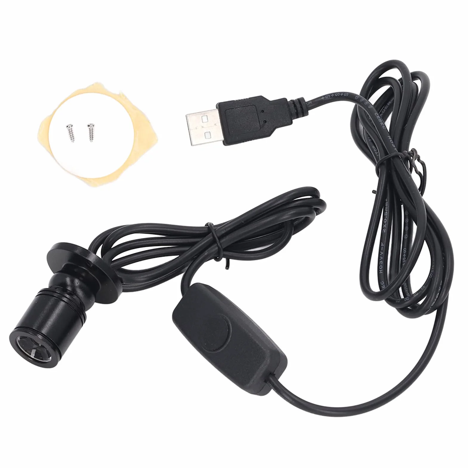 Mini Reflektor LED Jasny Reflektor LED z funkcją ściemniania USB z Drutem o Długości 6,6 Stopy do Prezentacji Biżuterii i Ganek Szafki 5V (Ciepłe białe światło 3000K)