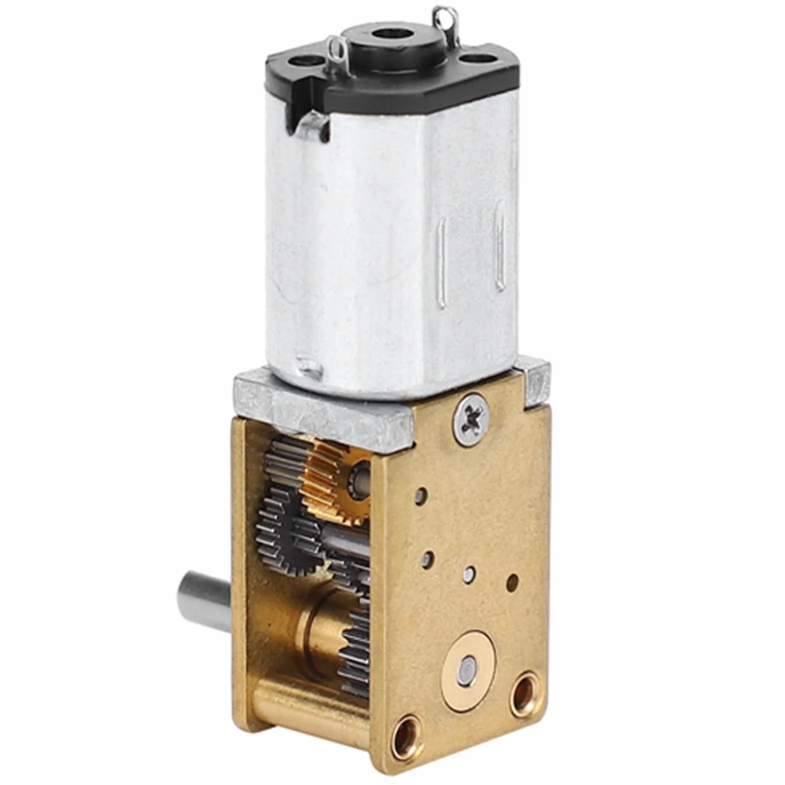 Mini Metalowy Silnik z Przekładnią zębatą Silnik Redukcyjny Prędkości CW CCW Motoreduktor Mikro Reduktor Przekładni ślimakowej Szczotka Silniki Prądu Stałego DC12V (DC12V381RPM)