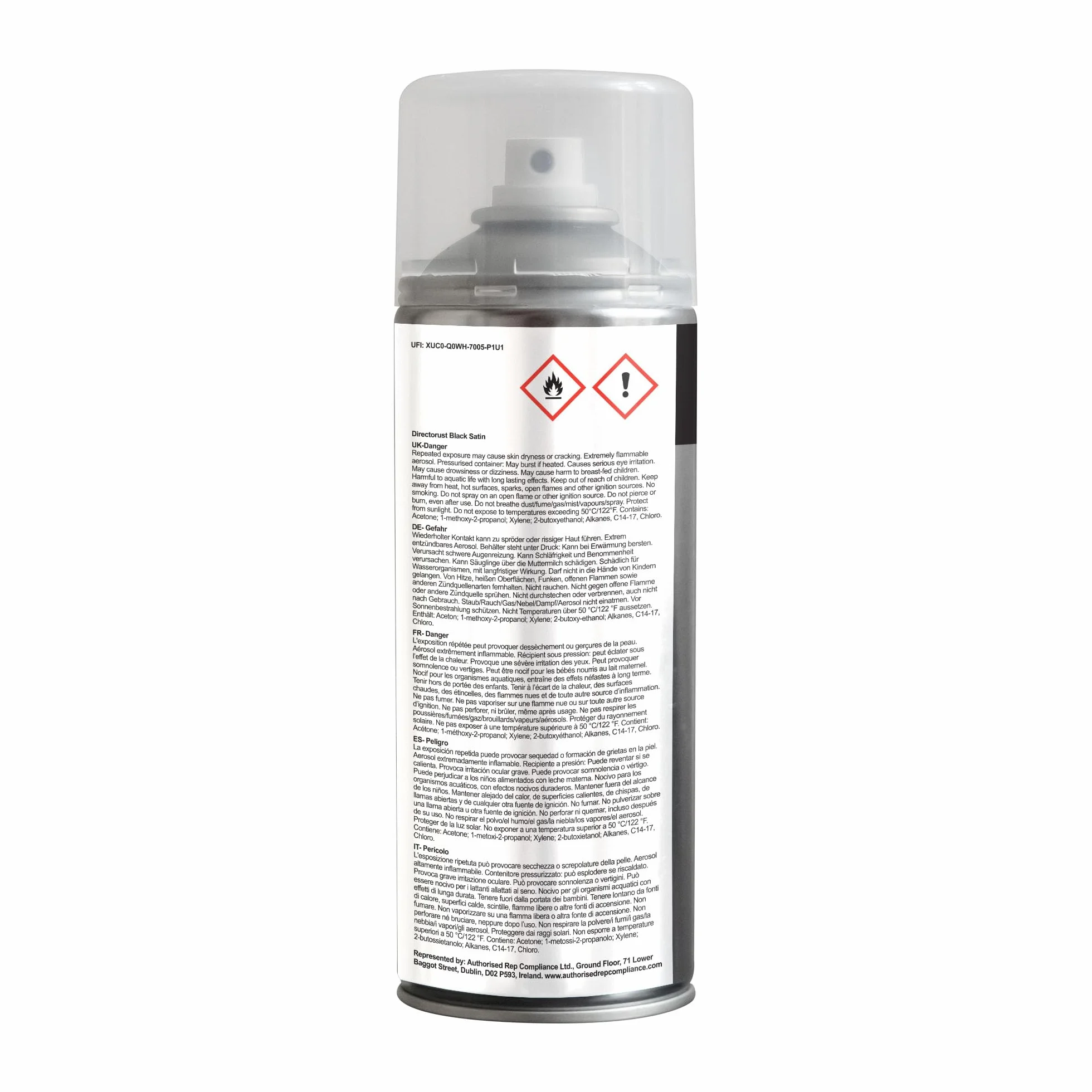 JENOLITE Directorust farba w sprayu satynowa czarna 2x400 ml RAL9005