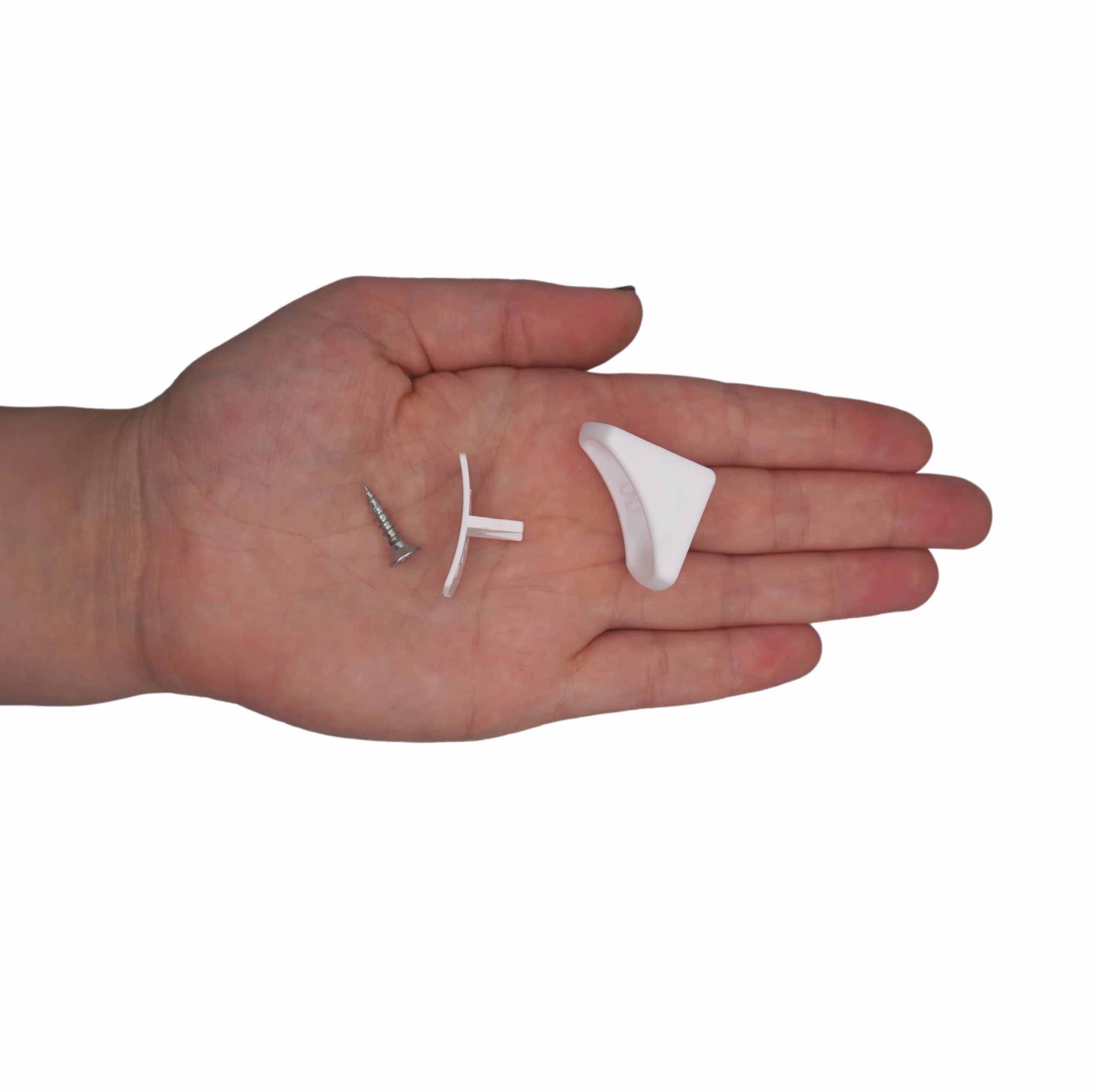 (opakowanie 20 szt.) białe wsporniki półek 24 x 24 mm, narożniki meblowe, 90 stopni plastikowe połączenie narożne, kąt prosty, śruby w zestawie (20, białe)