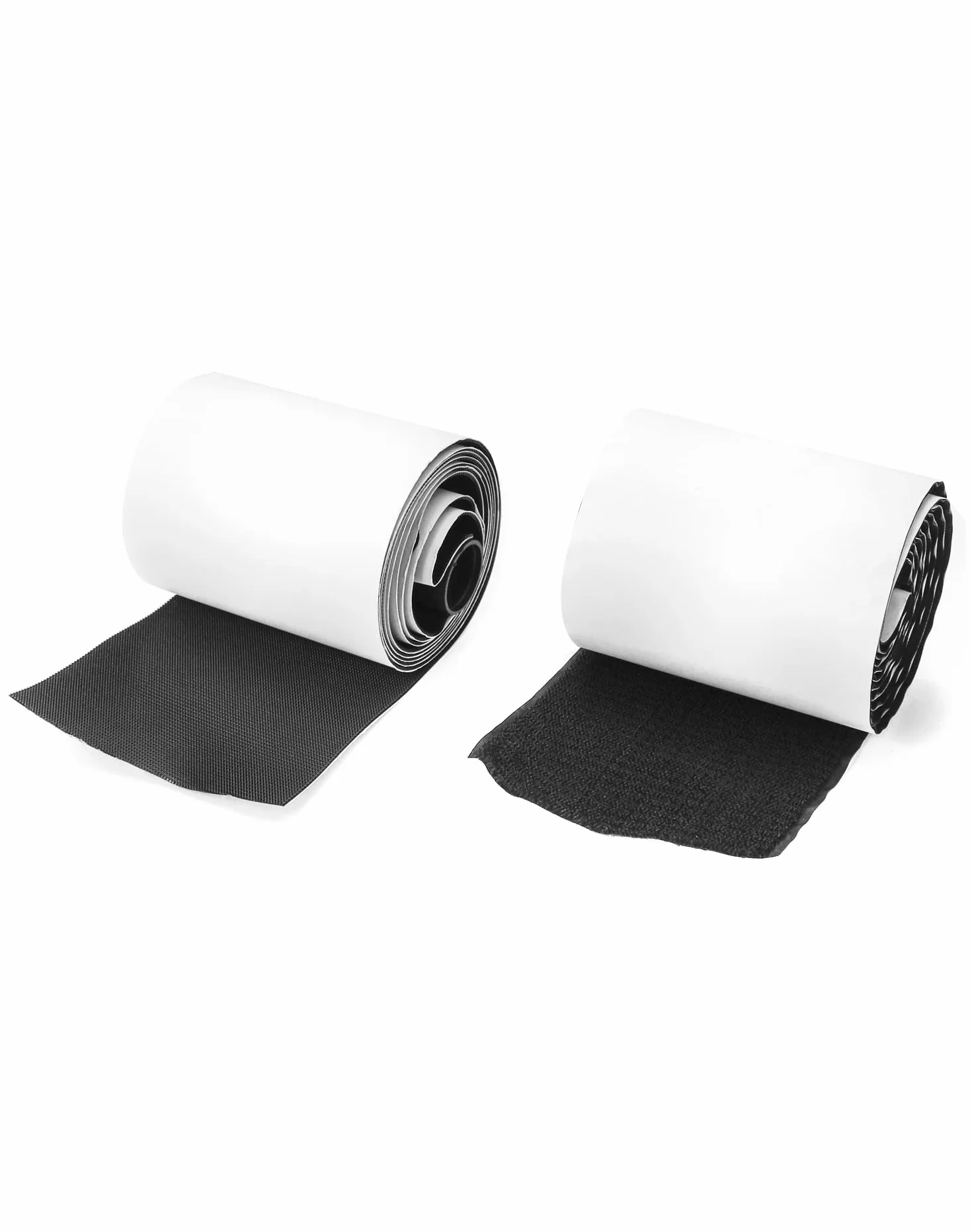 QWORK® Samoprzylepna taśma rzepowa Extra Strong - 11cm x 2M - Nylonowa taśma rzepowa nadająca się do cięcia do mocowania poduszek na kanapie, dywanów, pedałów gitarowych, zarządzania kablami