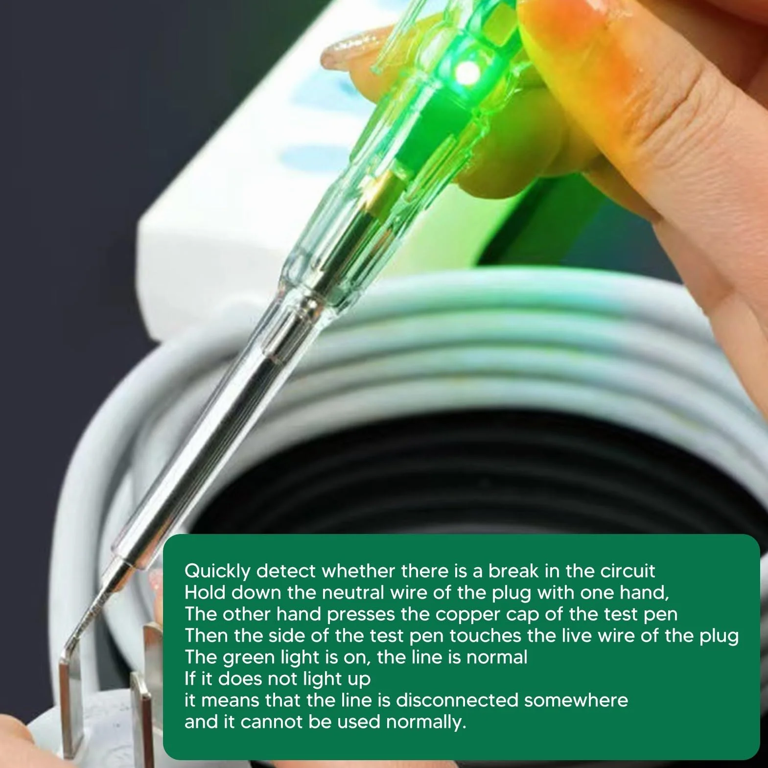 Jadeshay 70-250 V tester napięcia, długopis testowy, wykrywanie włączania/wyłączania, neutralna identyfikacja przewodu pod napięciem, powłoka ABS, tester napięcia elektrycznego