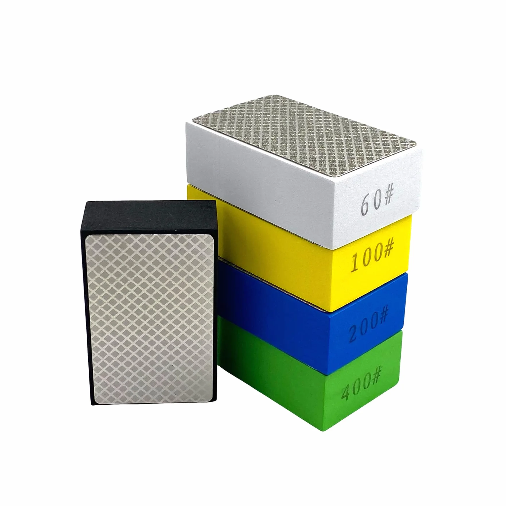 5 szt. diamentowych bloków szlifierskich, 60#/100#/200#/400#/600# Grit diamentowe podkładki polerskie do szlifowania płytek marmurowych, kamienia, ceramicznego, szkła