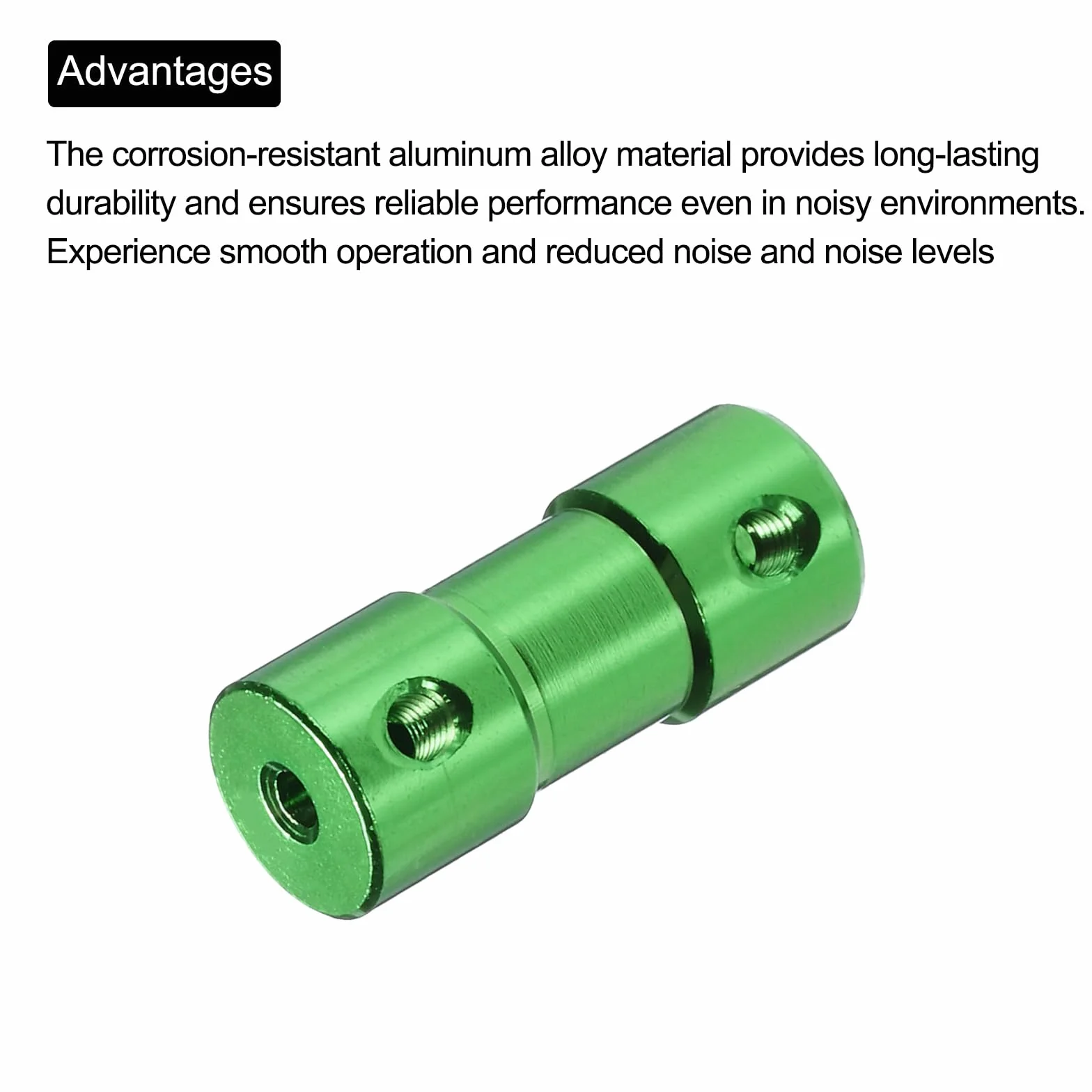QUARKZMAN 2,3 mm do 3 mm otwór sztywny sprzęgło, długość 25 mm, długość 10 mm Dia M3, złącze wału, stop aluminium, do drukarek 3D, zielone, z 6 szt. Para, 24 śruby, 2 klucze
