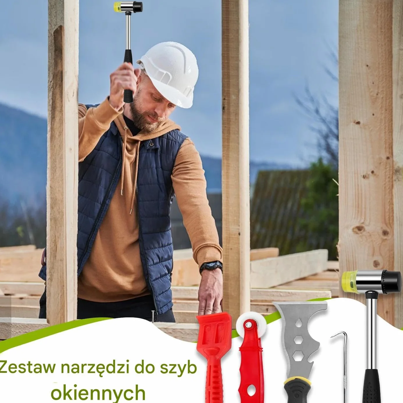 Narzędzia Do Szklenia Okien | Zestaw Narzędzi Do Usuwania Listw Okiennych | Akcesoria Montażowe Uszczelnień Napraw Usuwania Kitu Wymiany Szyb