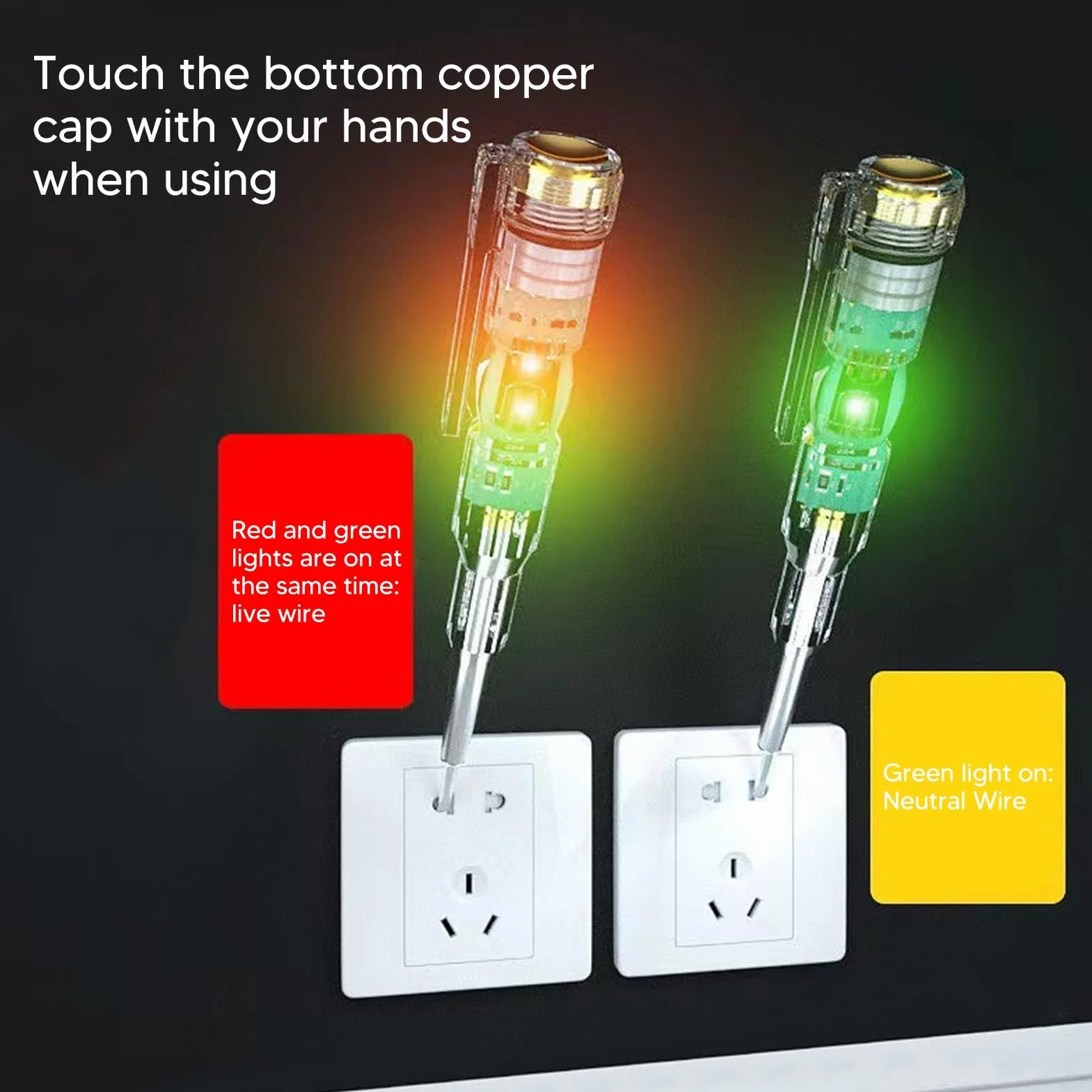 Jadeshay 70-250 V tester napięcia, długopis testowy, wykrywanie włączania/wyłączania, neutralna identyfikacja przewodu pod napięciem, powłoka ABS, tester napięcia elektrycznego