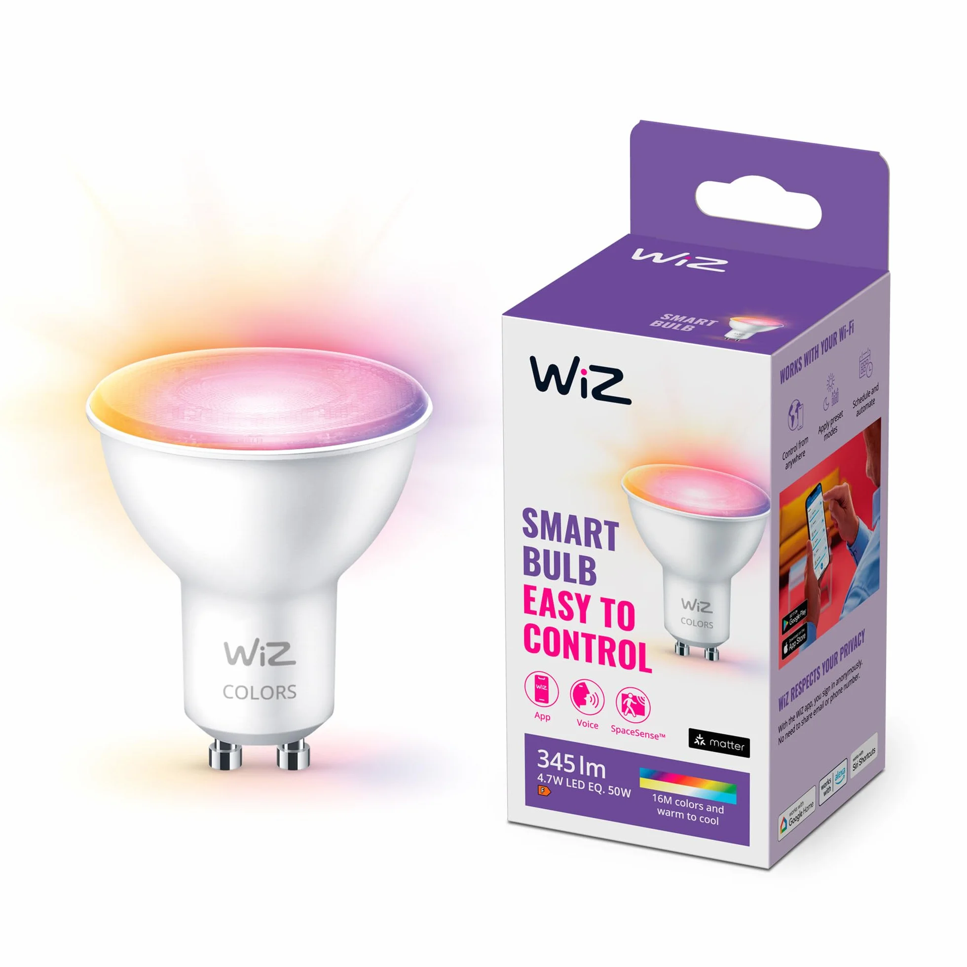 Wi-Fi BLE 50W GU10 922-65 RGB 1PF/6