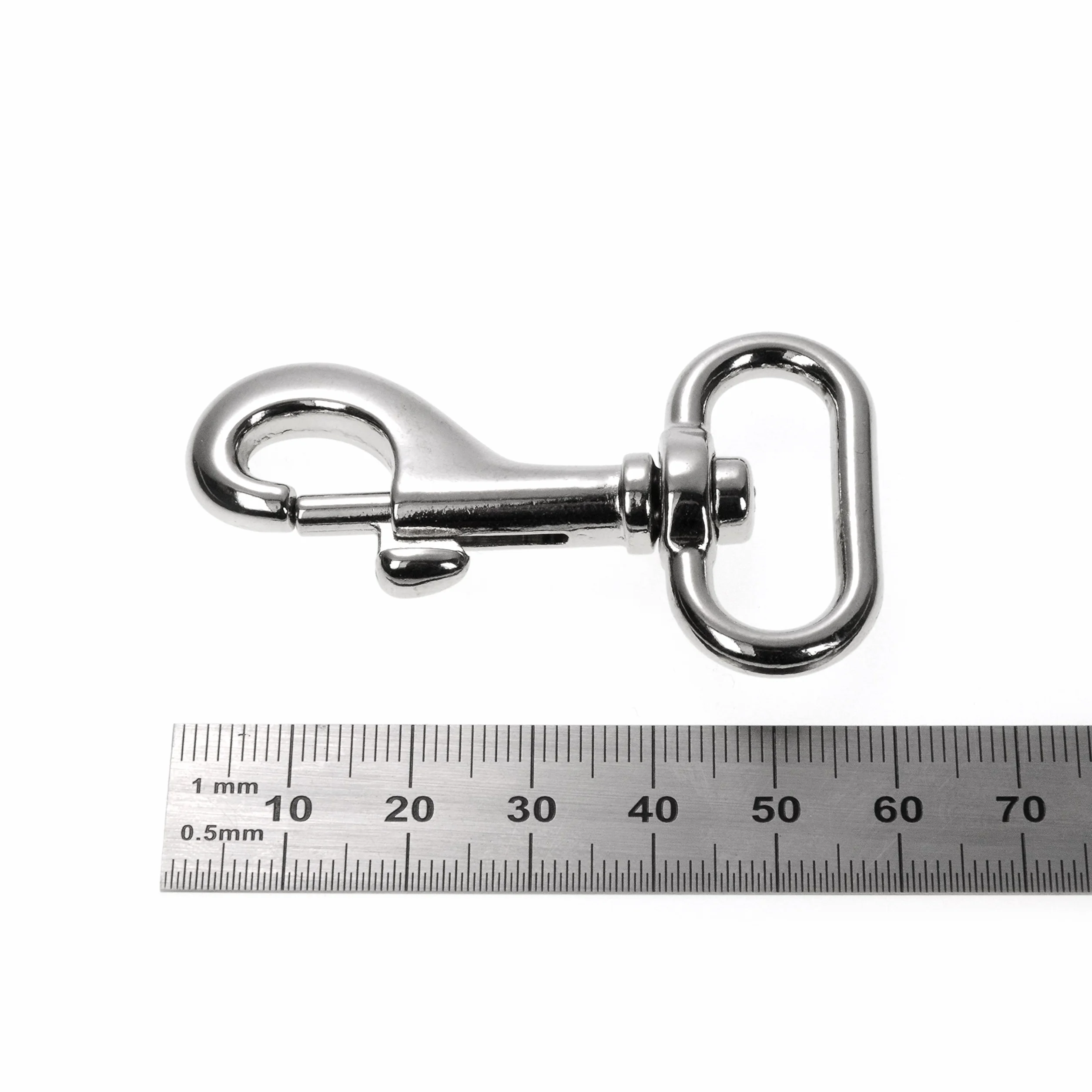 Ganzoo karabińczyk z przegubem obrotowym stal stopowa czarny 58 mm oczko 27 mm 2 szt. do Paracord 550