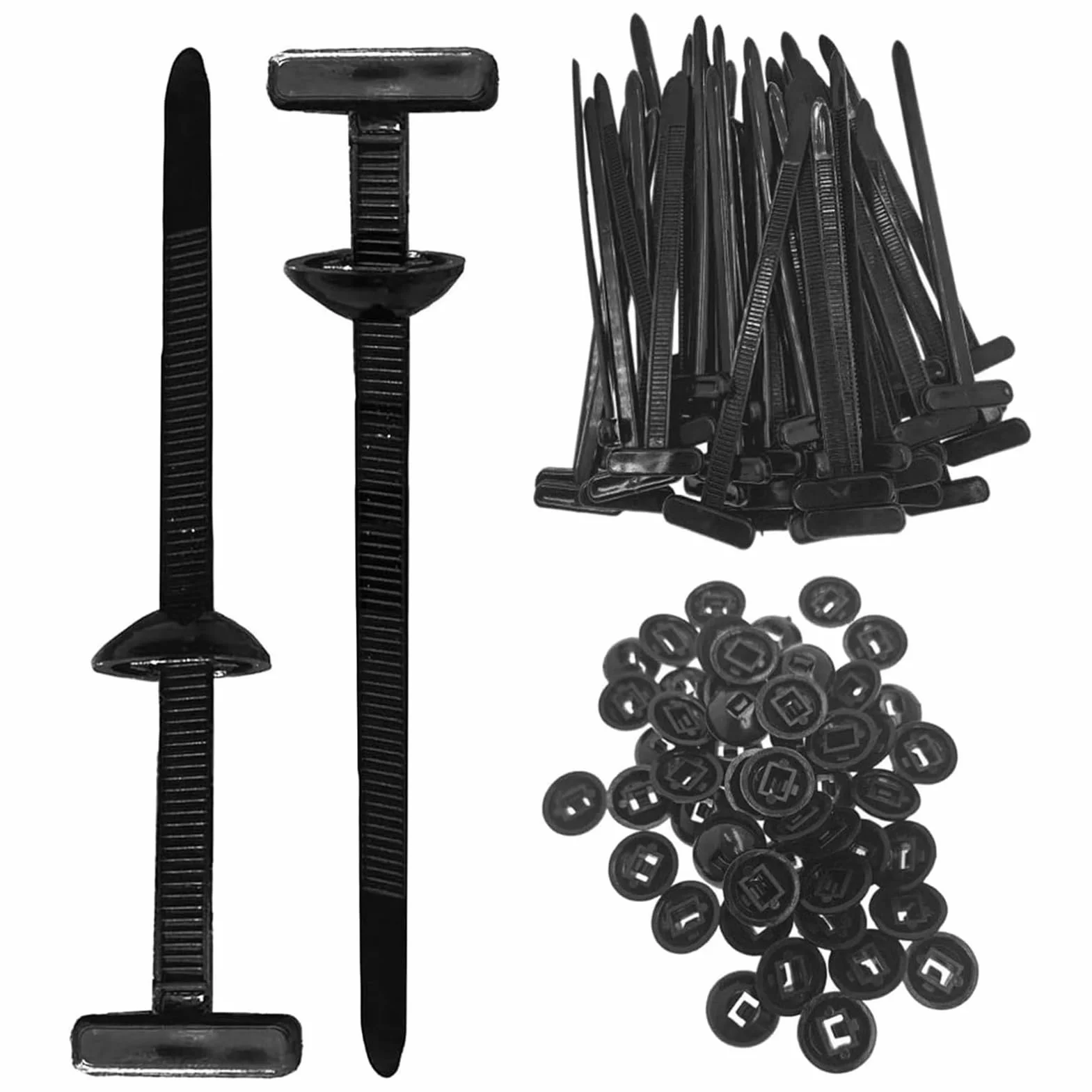 100 Pcs Nylon Zip Ties Heavy-Duty Cable Clips Self-Locking for Auto Machine Home Repair 3.54x0.79x0.2in