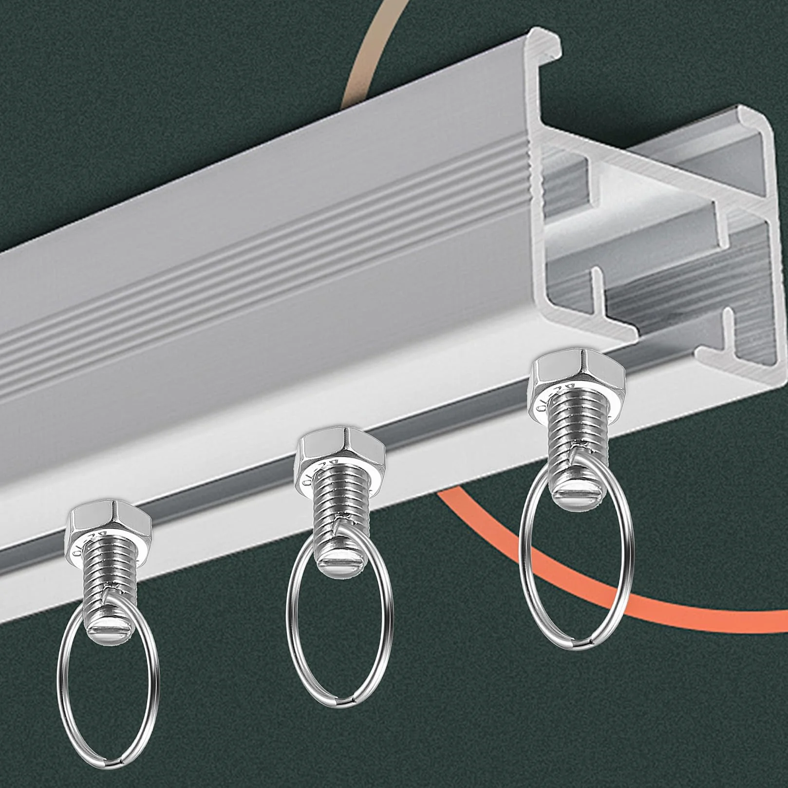 Zestaw 20 śrub z łbem młotkowym M6 x 20 mm, 20 nakrętek i 20 pierścieni ze stali nierdzewnej, śruby do szklarni z nakrętką pierścieniową, akcesoria do szklarni fotowoltaicznej