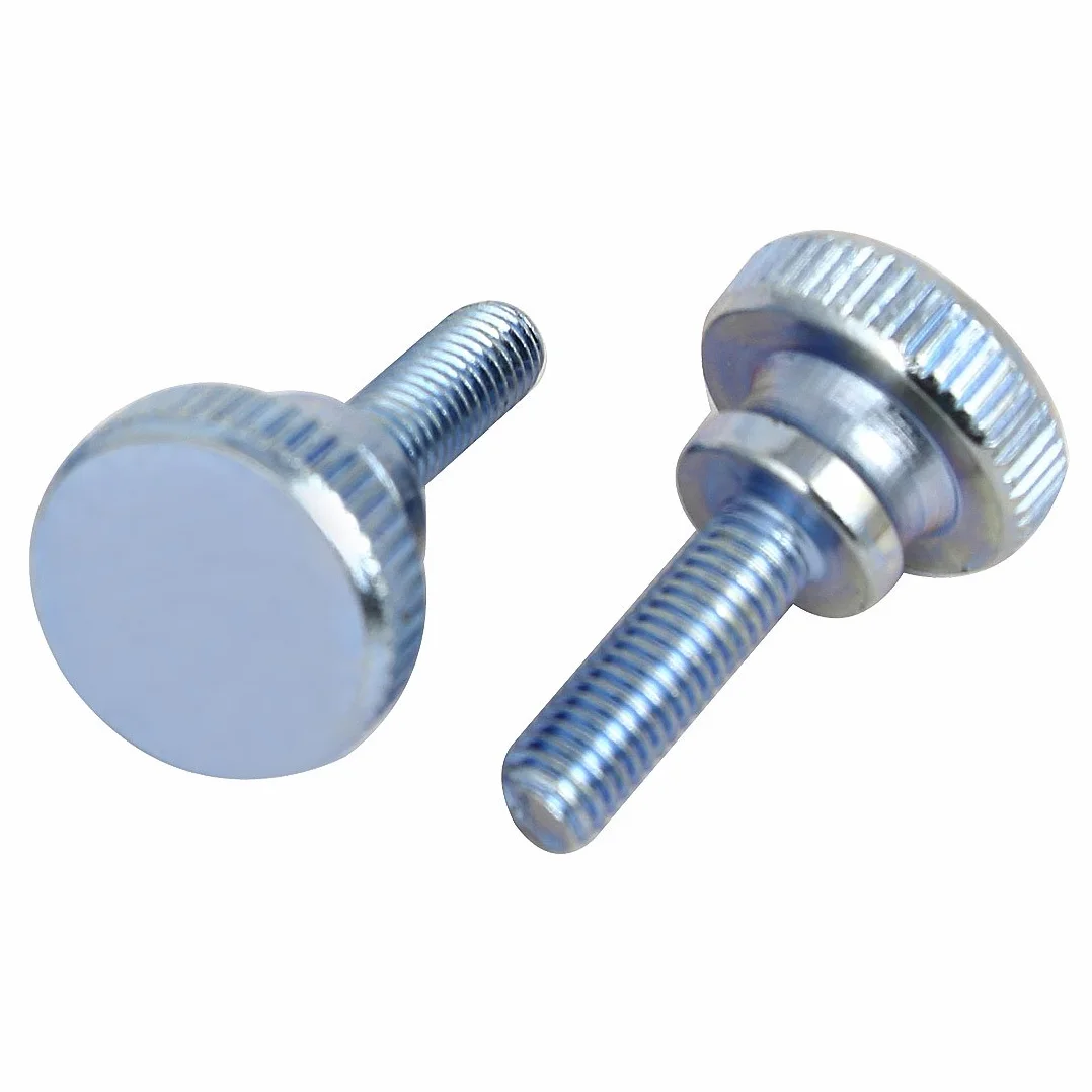 sourcingmap M5 x 16 mm płaski radełkowany łeb w pełni gwintowany śruby mocujące 5 szt.