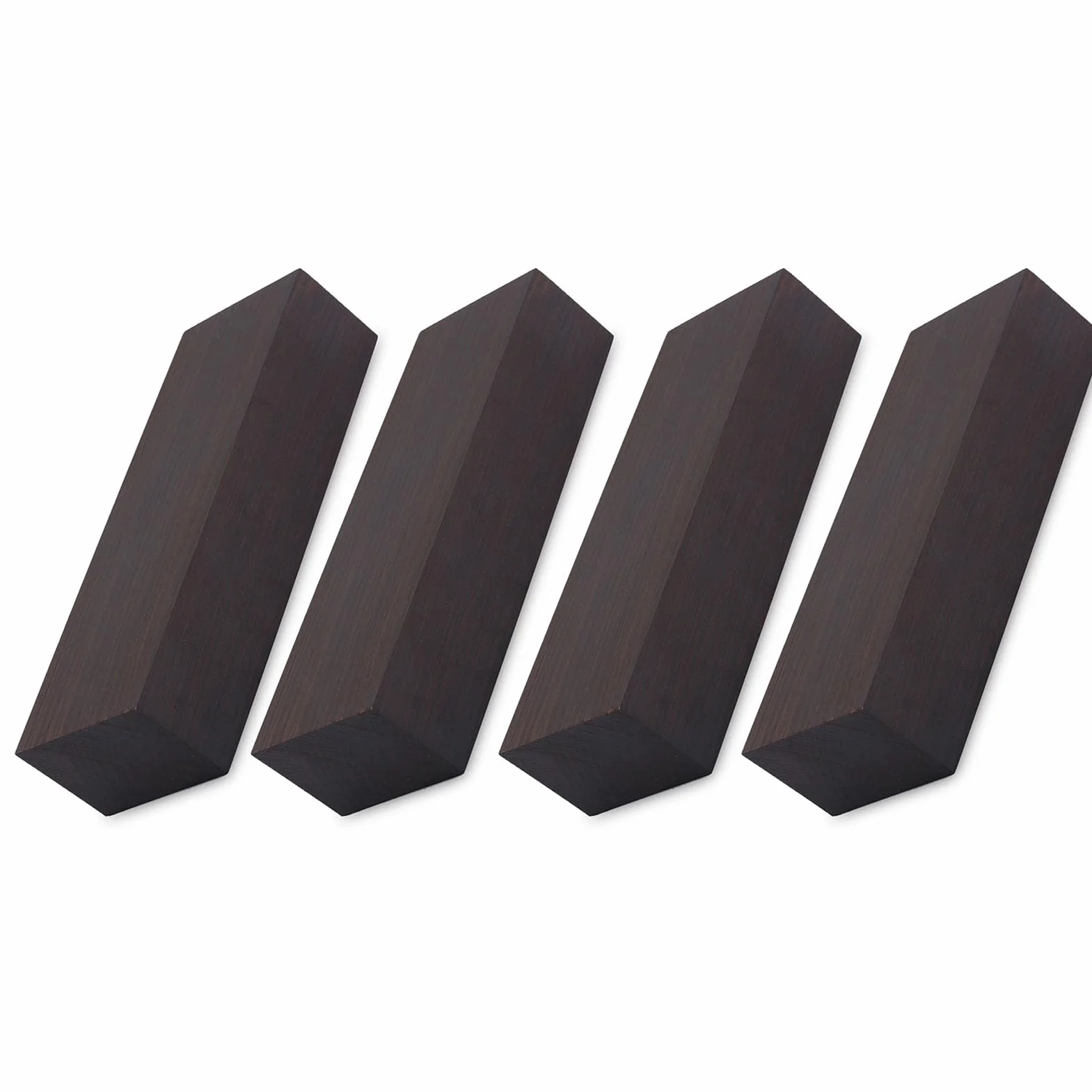 Klocki z Litego Drewna Hebanowego Premium 12x4x2,5cm do Wyrobu Instrumentów i Narzędzi dla Majsterkowiczów
