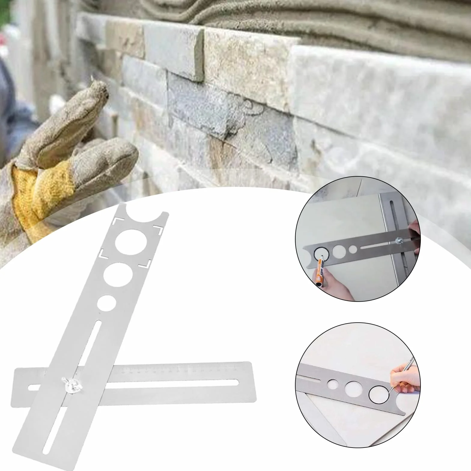 Lokalizator Otworów W Płytkach Ceramicznych 400 Mm Narzędzie Do Wykrawania Marmuru Przewodnik Wiercenia