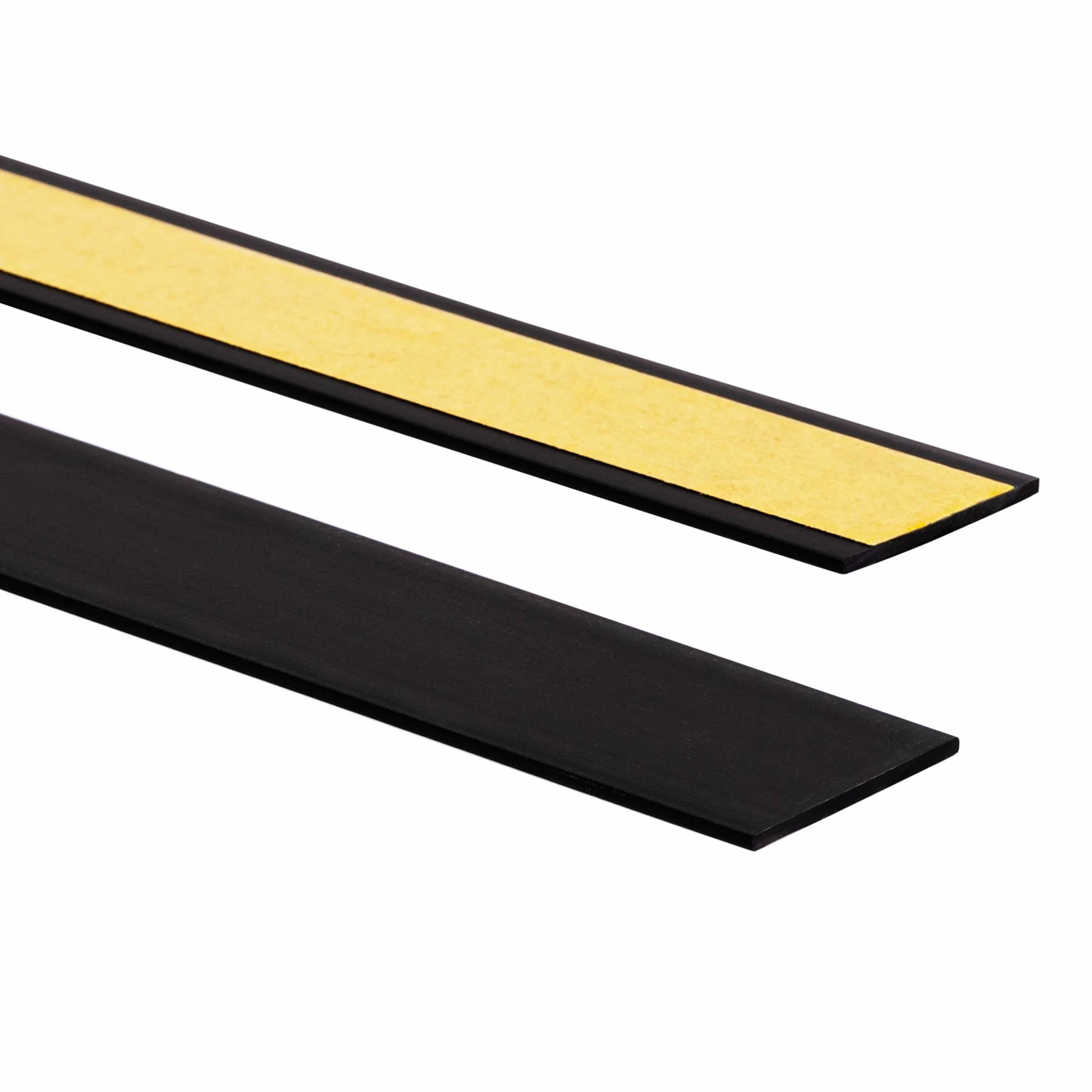 QUEST Listwa płaska PVC 20 mm samoprzylepna, listwa ozdobna wykończeniowa, profil dekoracyjny, czarny, 10 m
